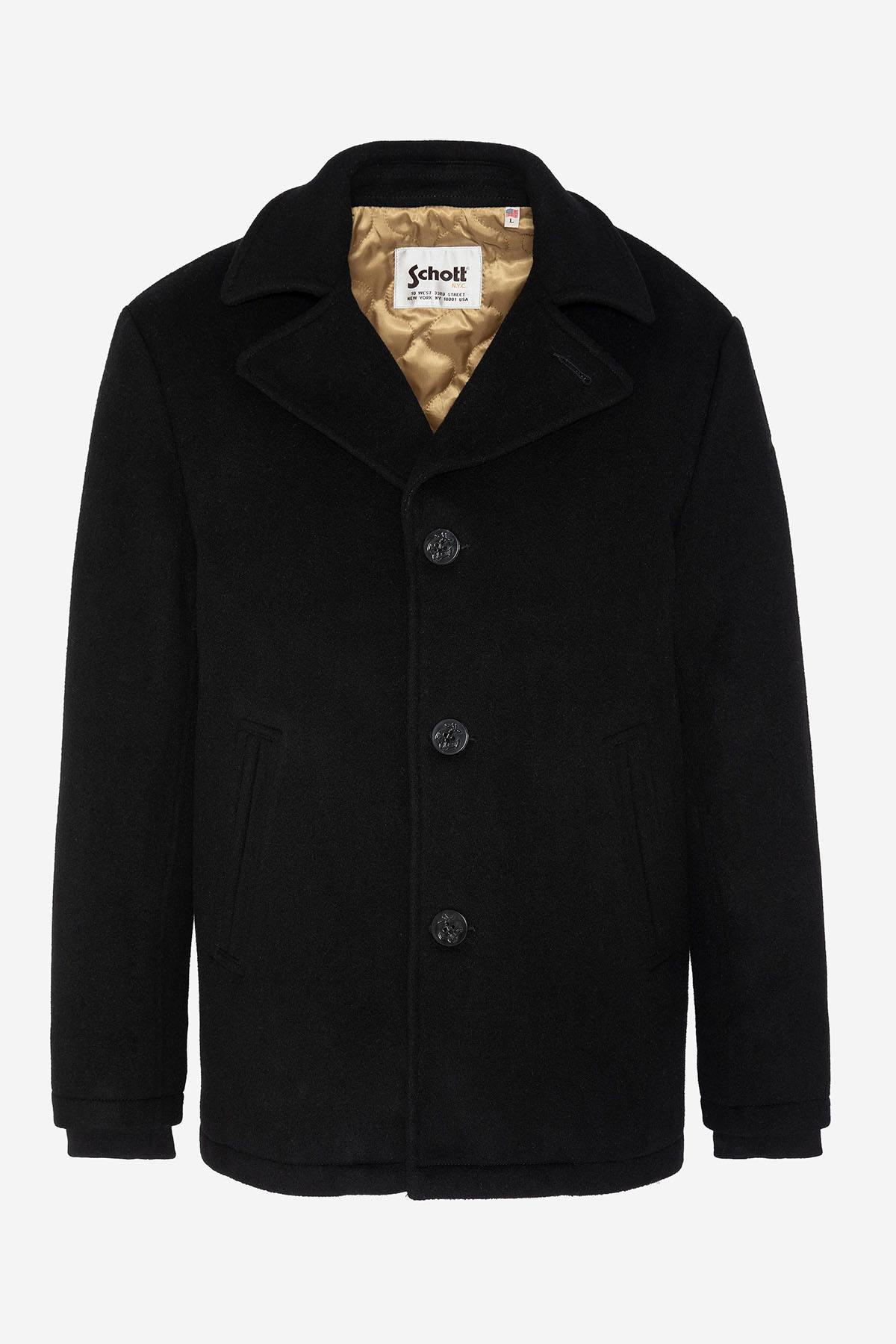 Black wool coat for men - Image n°6