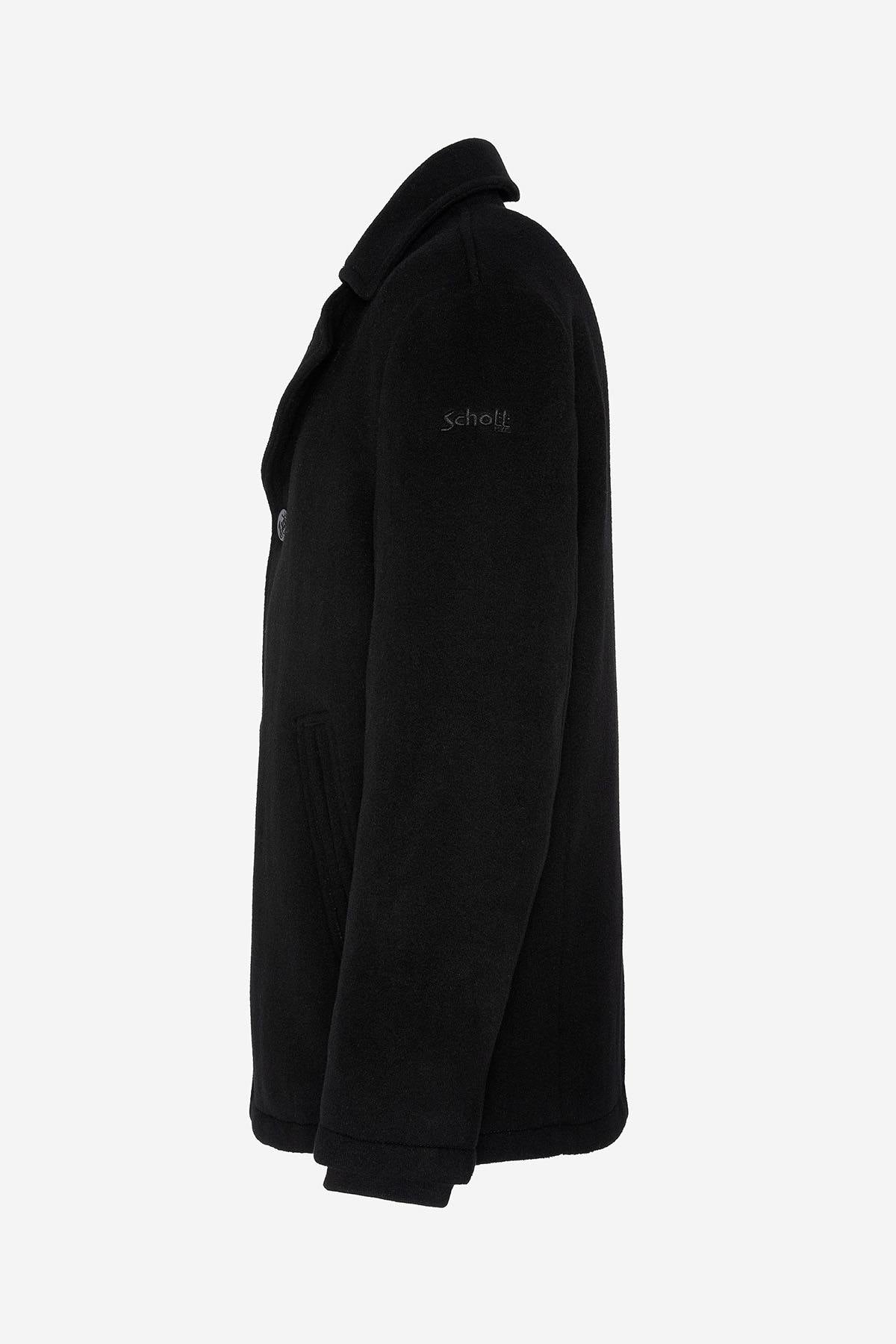 Black wool coat for men - Image n°7