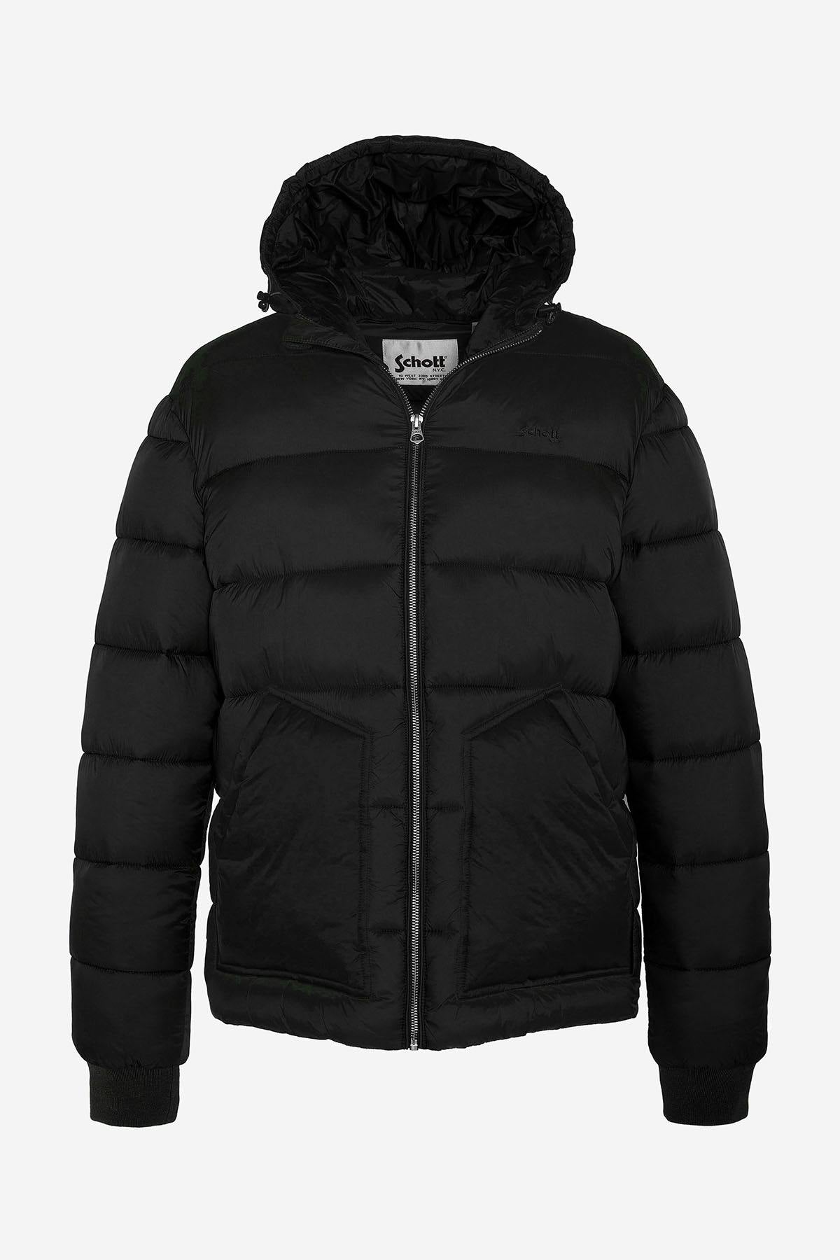 Black recycled nylon down jacket - Image n°7