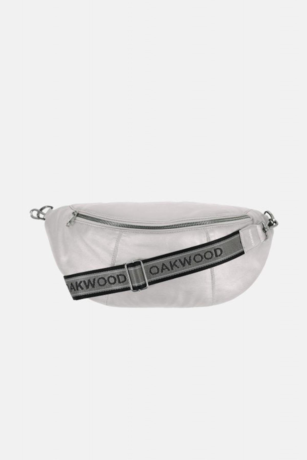 Metallic silver leather shoulder bag - Image n°2