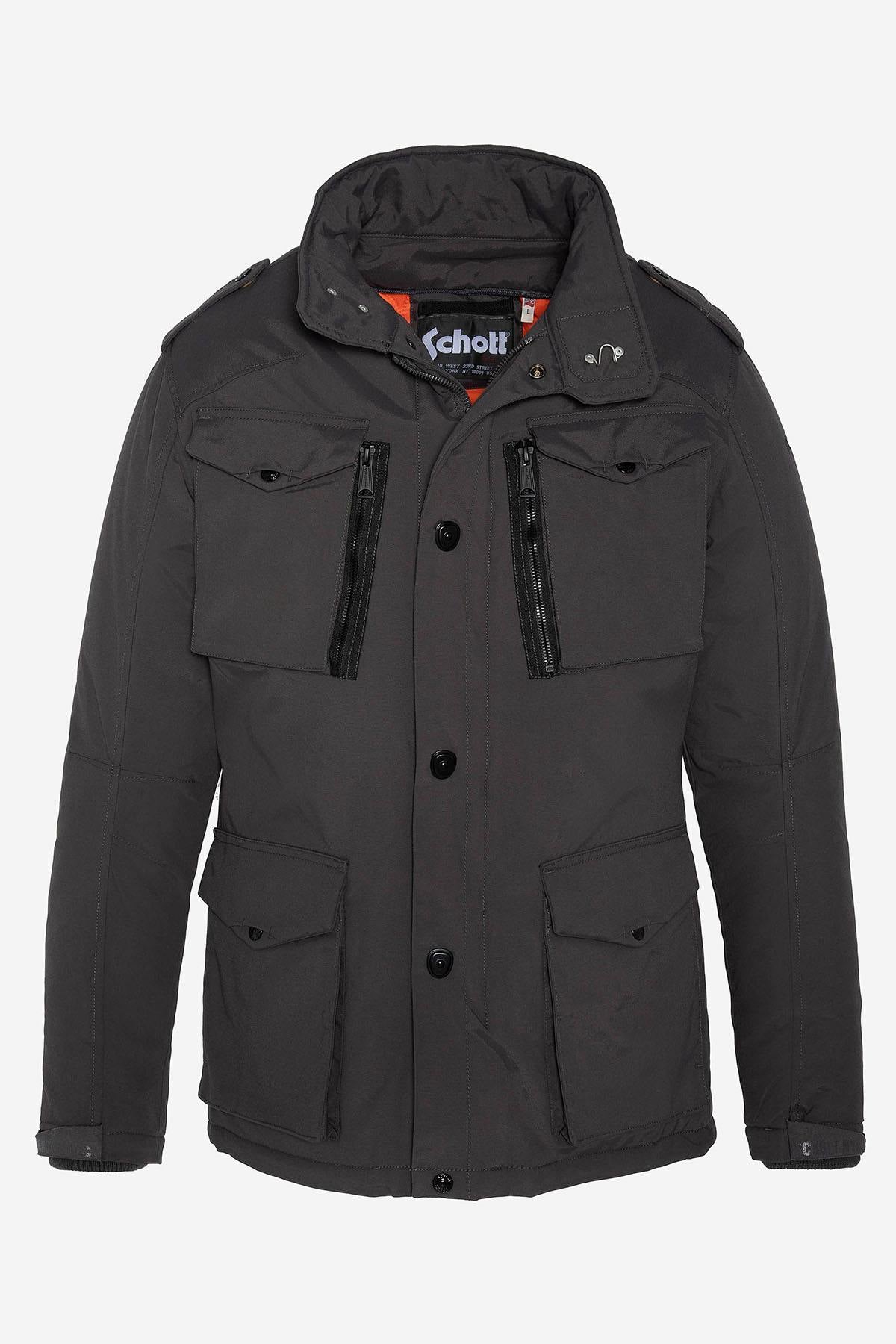 Anthracite men's coat with pockets - Image n°6