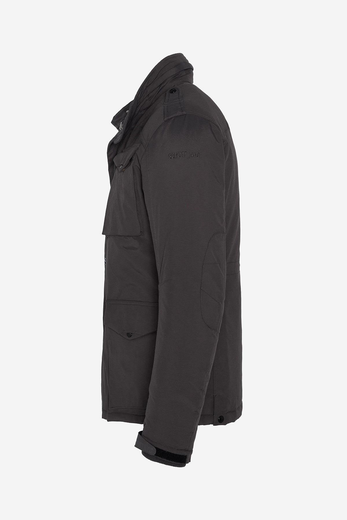 Anthracite men's coat with pockets - Image n°7