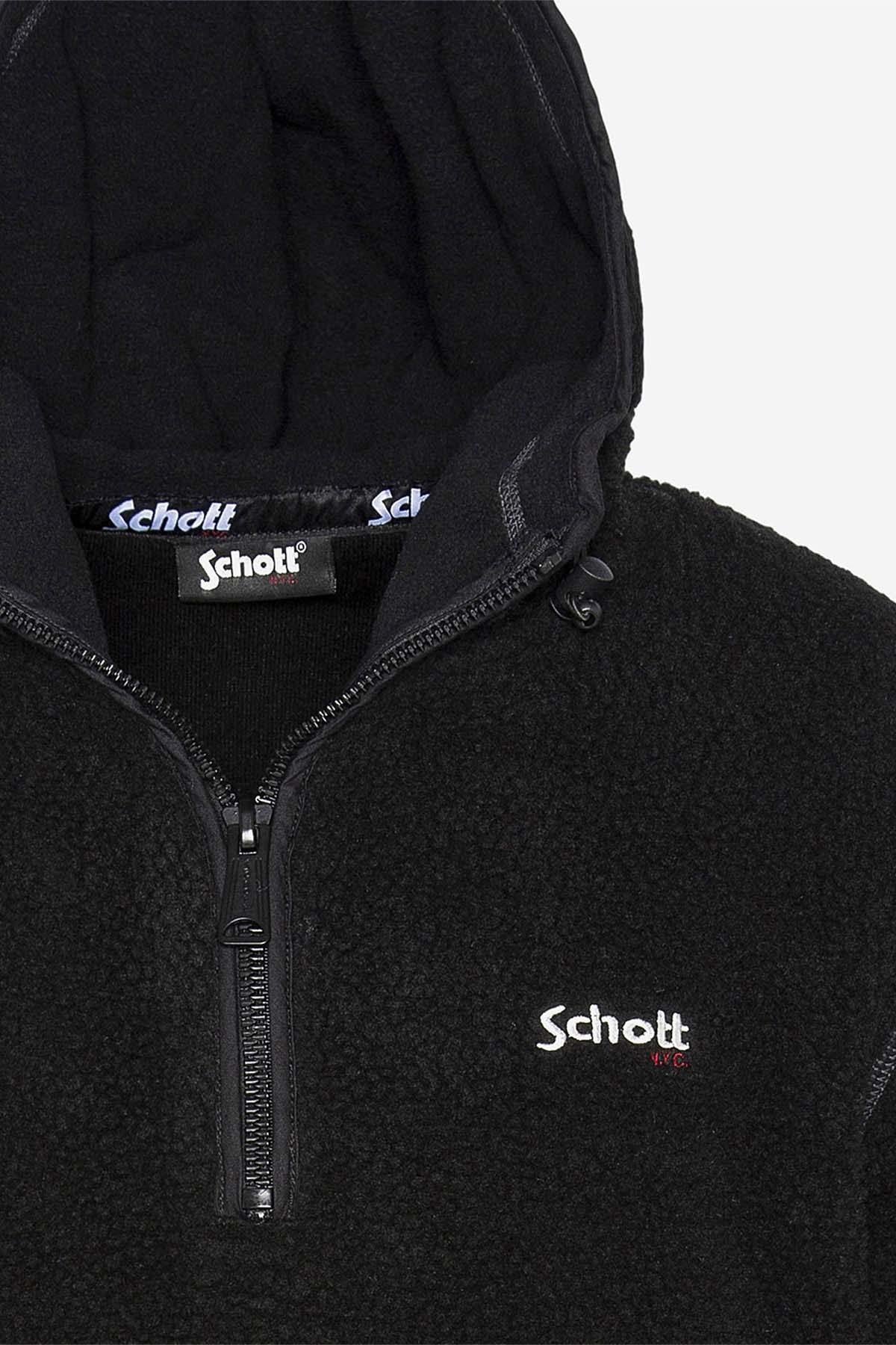 Men's black fleece hoodie - Image n°2