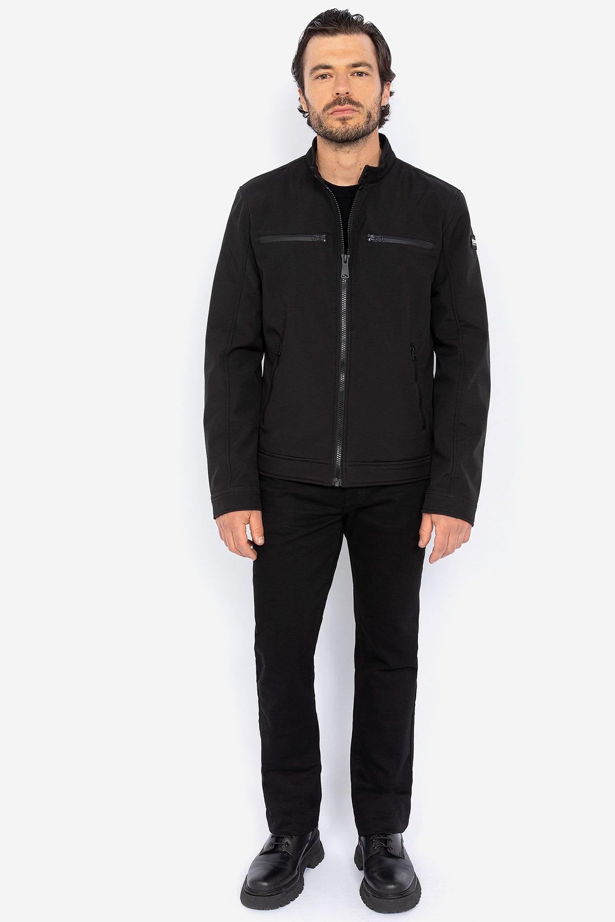 Black soft shell jacket for men - Image n°3