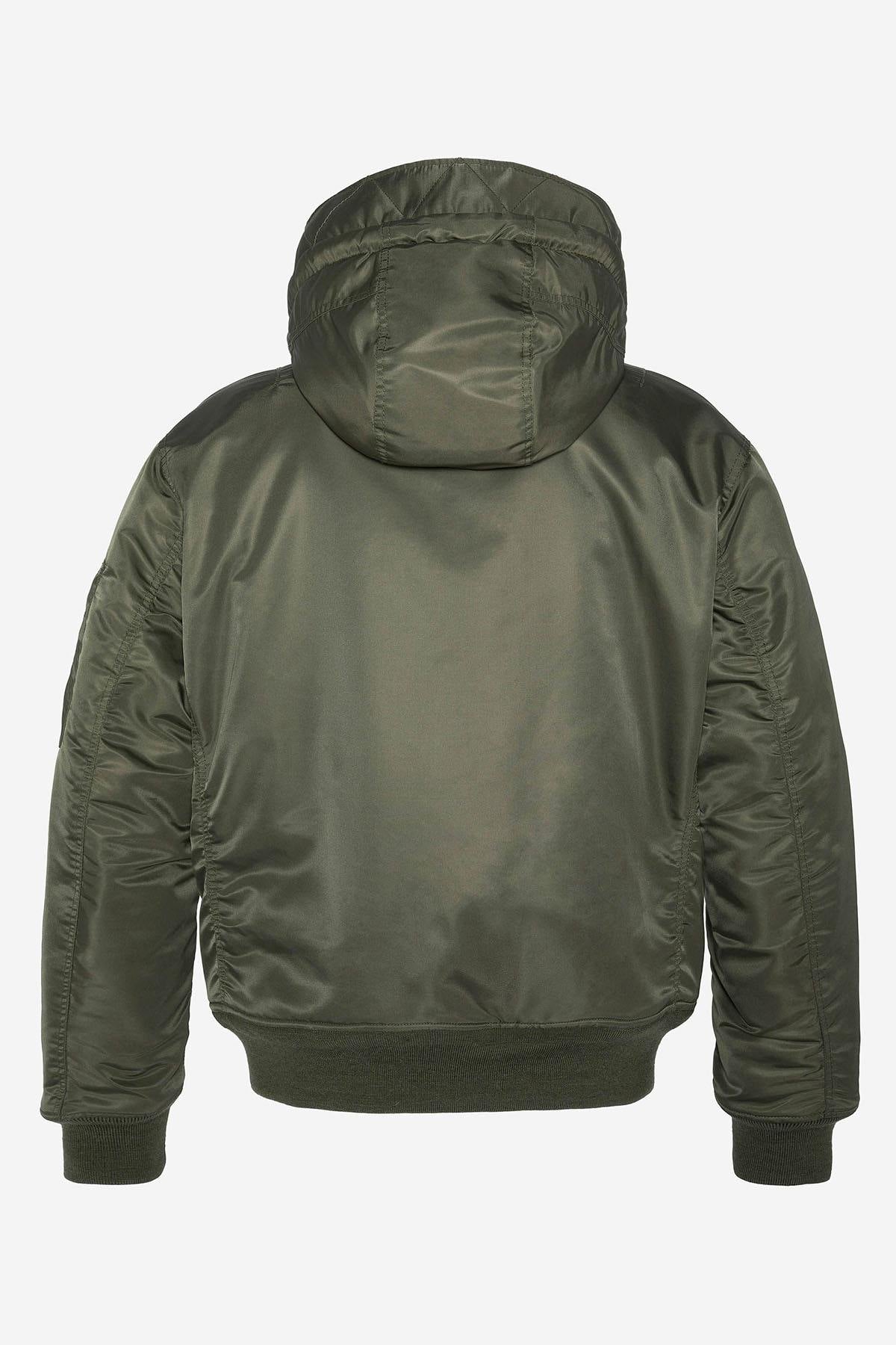 Men's khaki recycled nylon bomber jacket - Image n°8