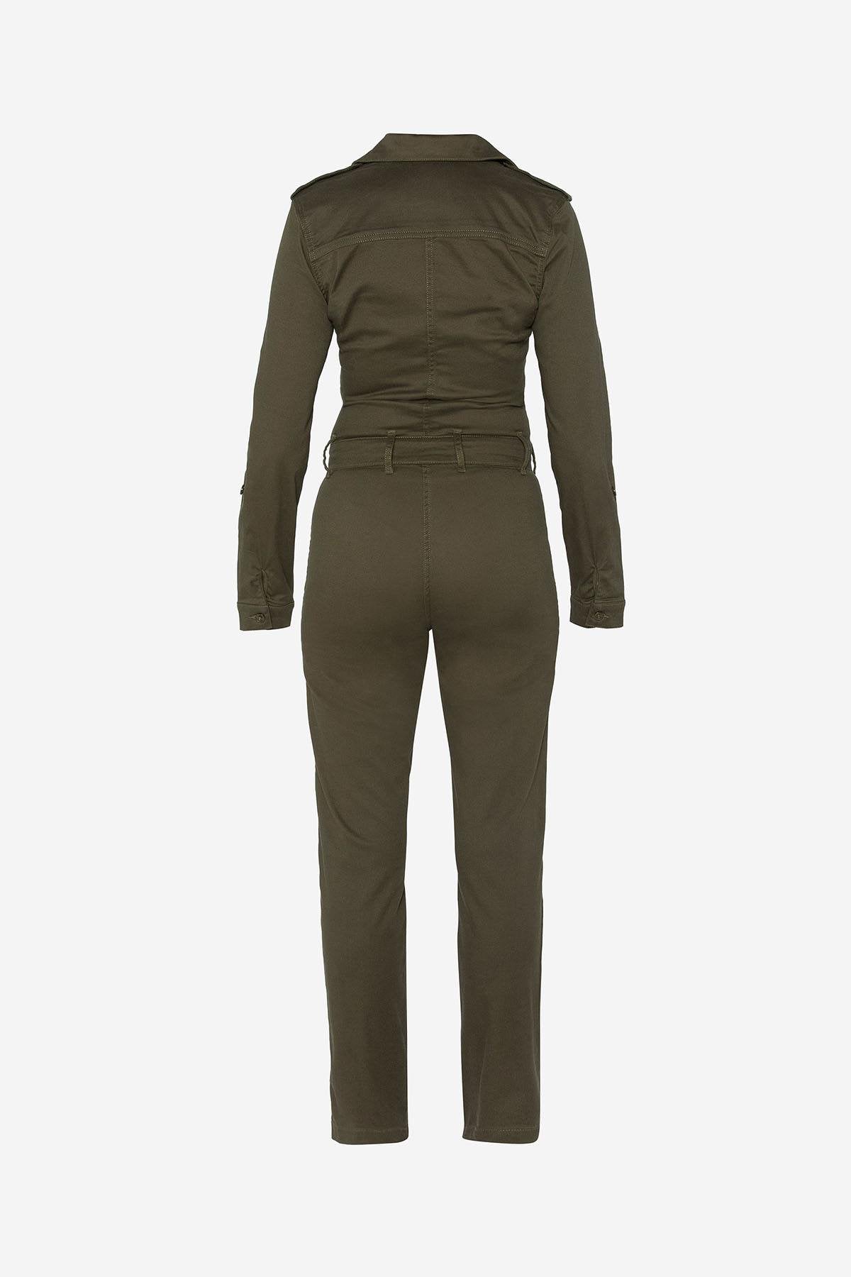 Military suit for women in khaki color - Image n°4