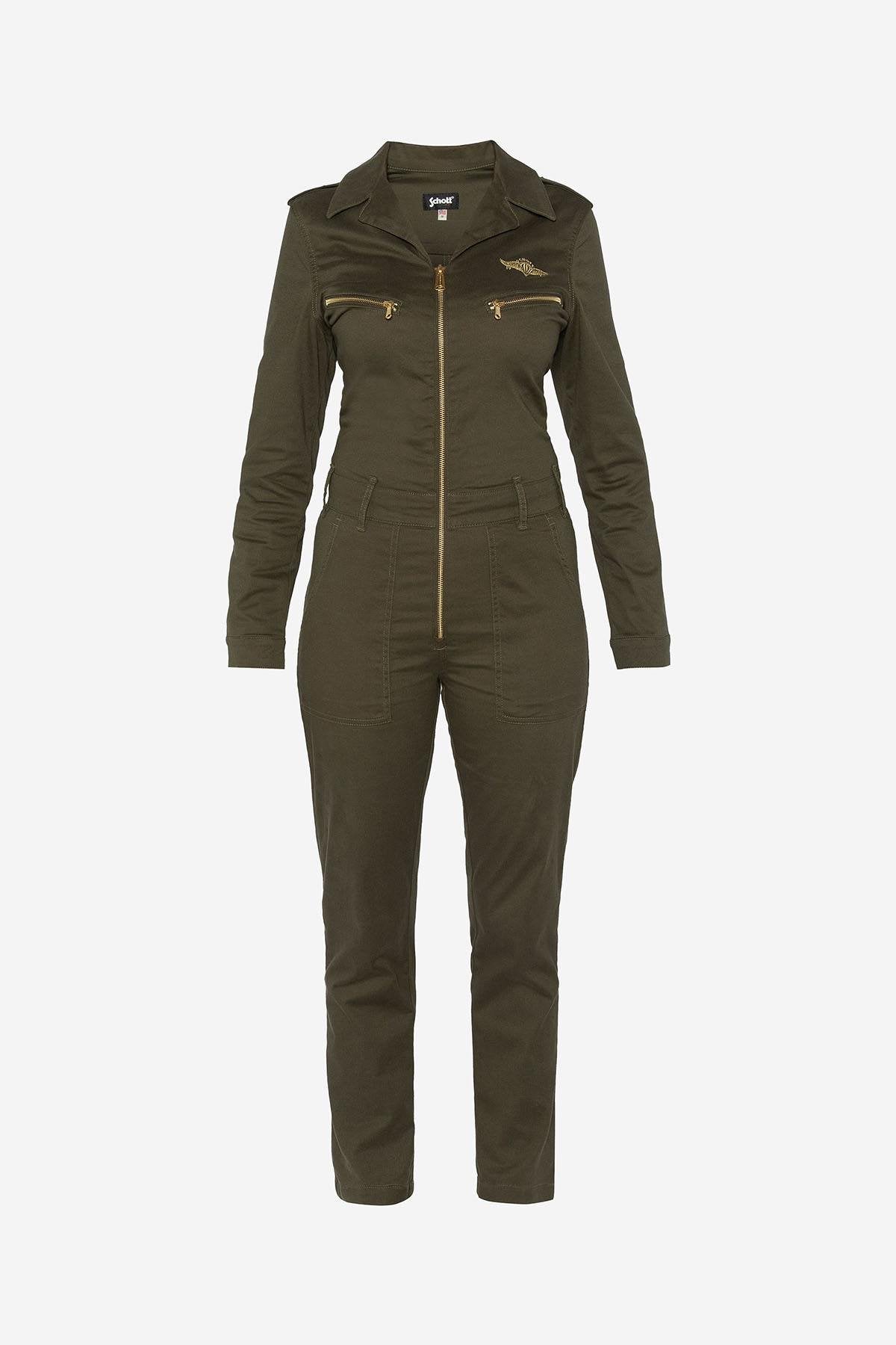 Military suit for women in khaki color - Image n°2