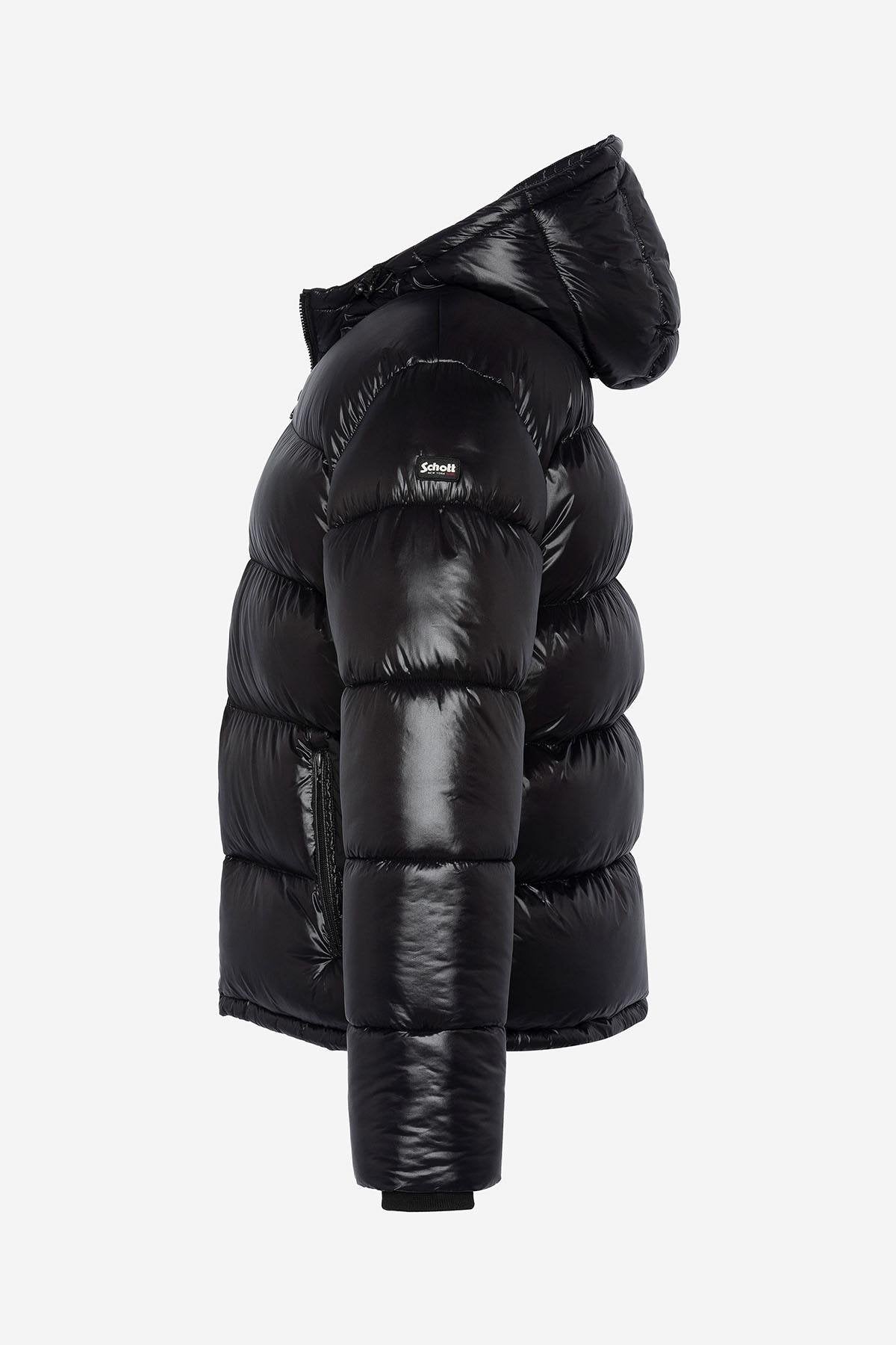 Black nylon down jacket for men - Image n°4