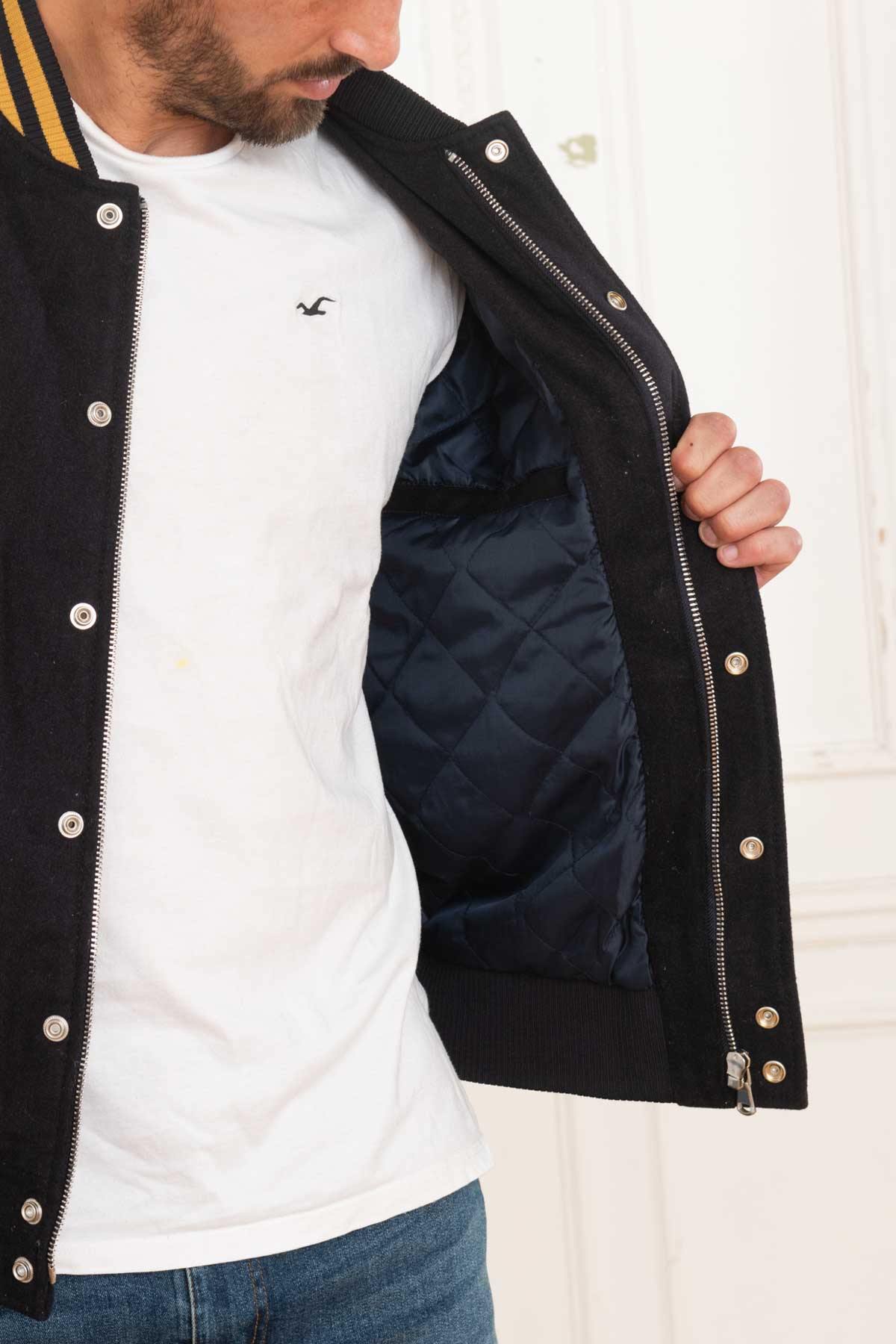 Navy blue USA teddy jacket - Image n°5