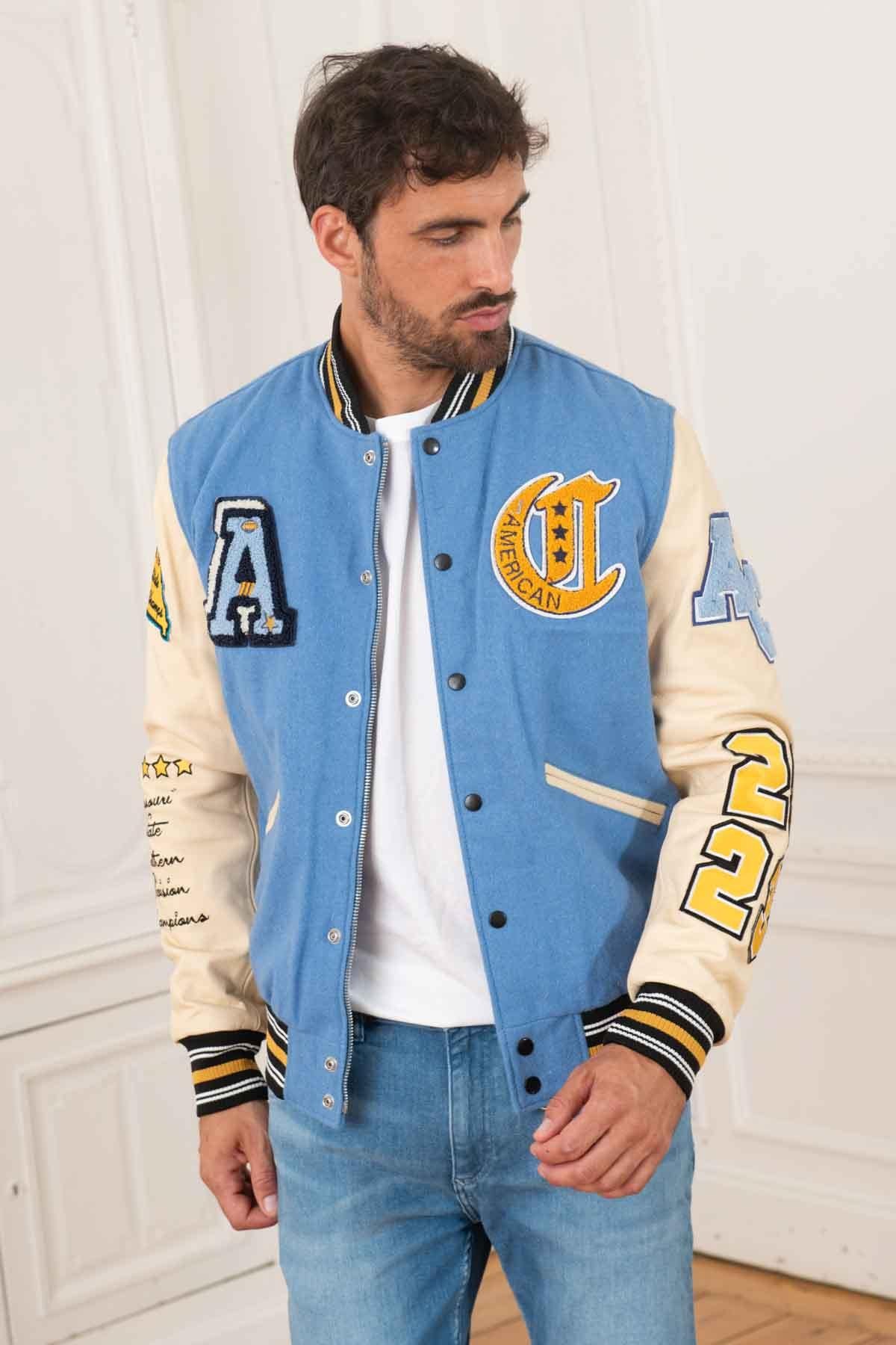 Light blue and white Varsity Teddy - Image n°6