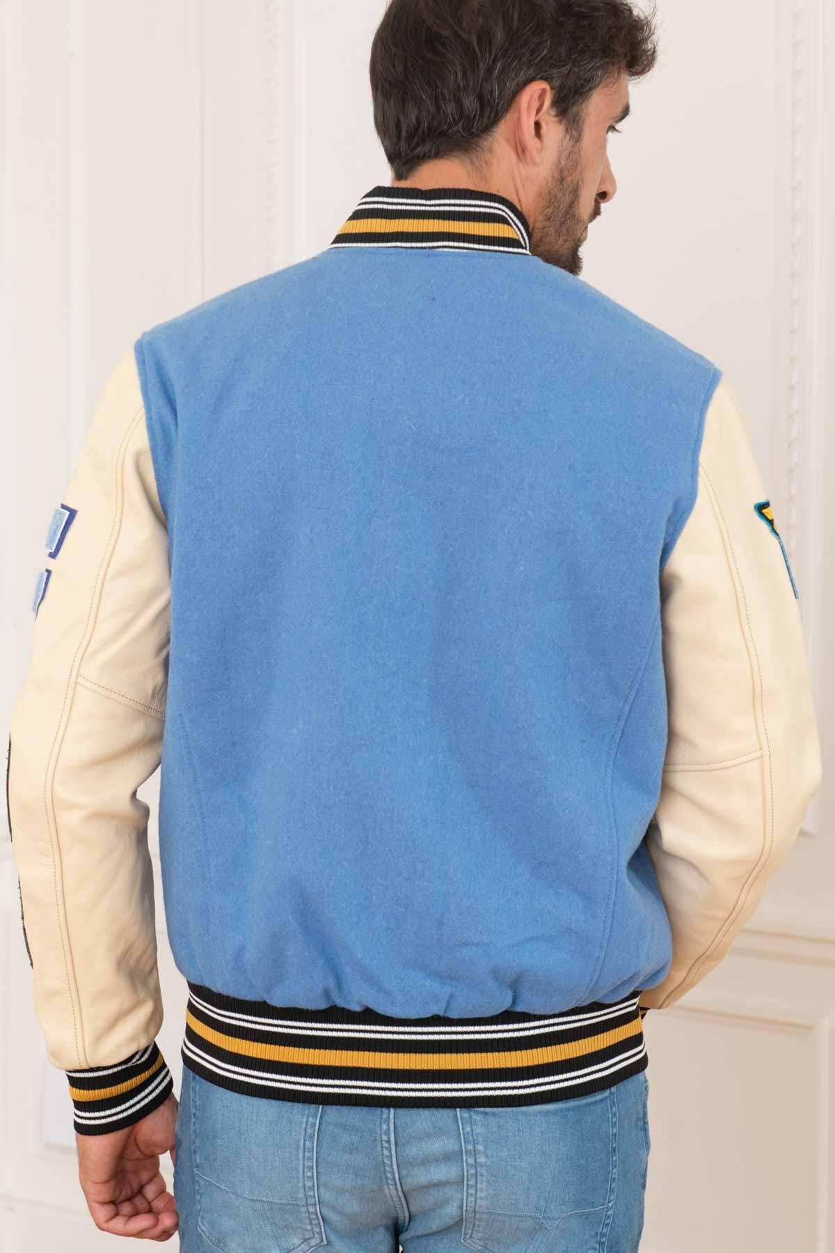 Light blue and white Varsity Teddy - Image n°9