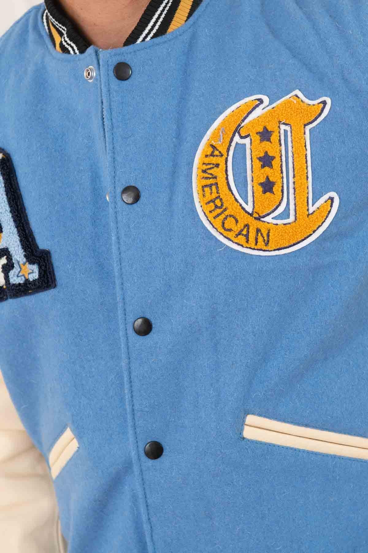 Light blue and white Varsity Teddy - Image n°11