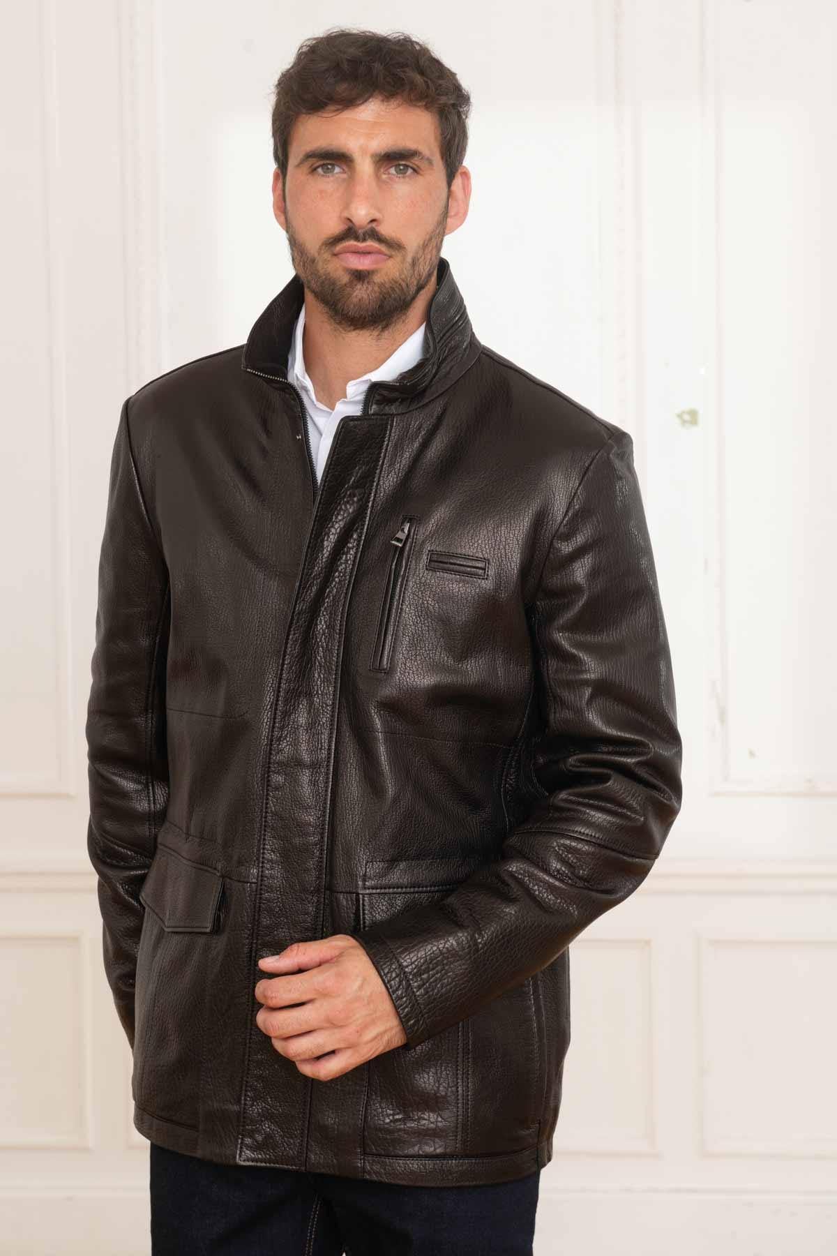 Classic black lambskin jacket - Image n°2