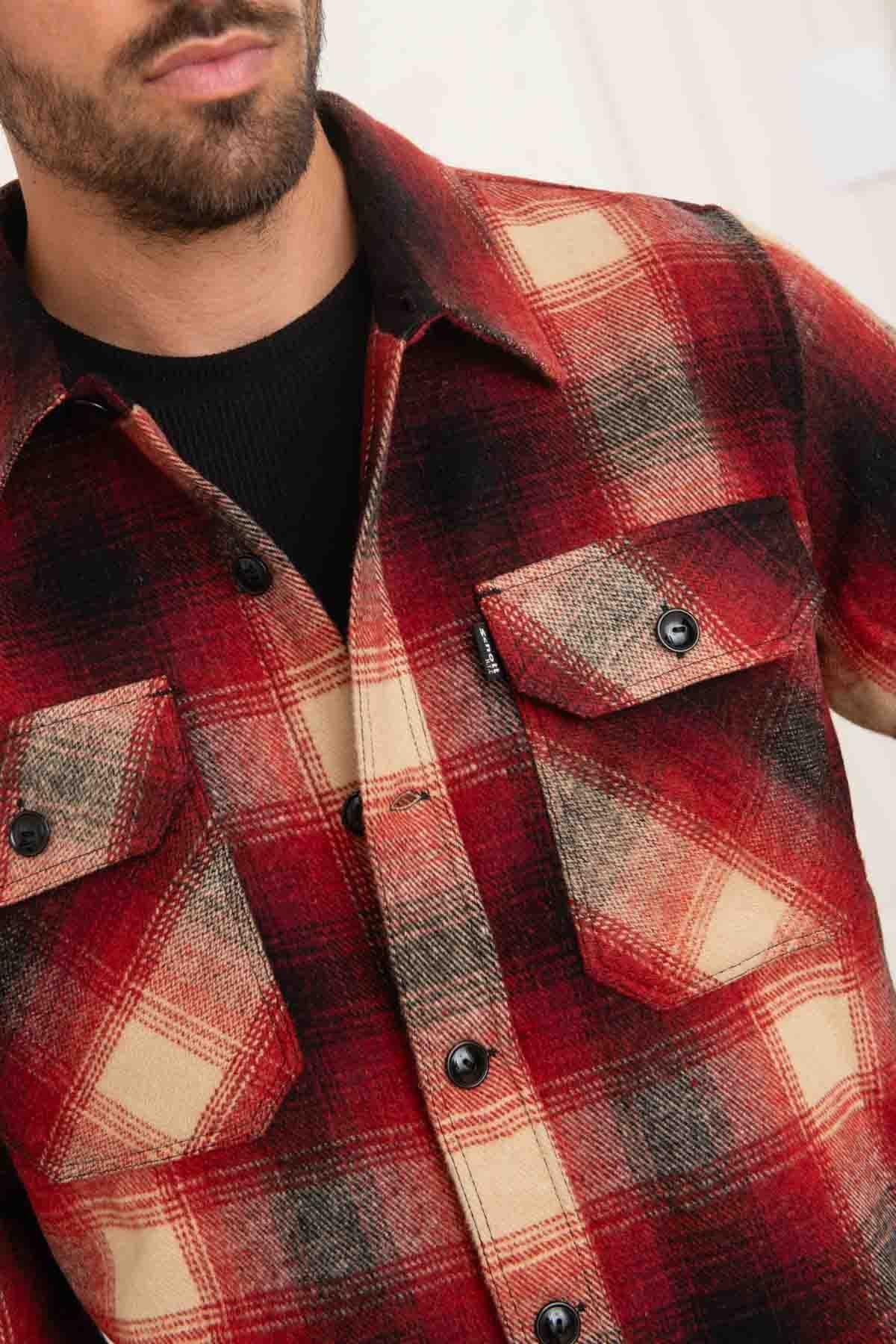 Red check overshirt - Image n°5