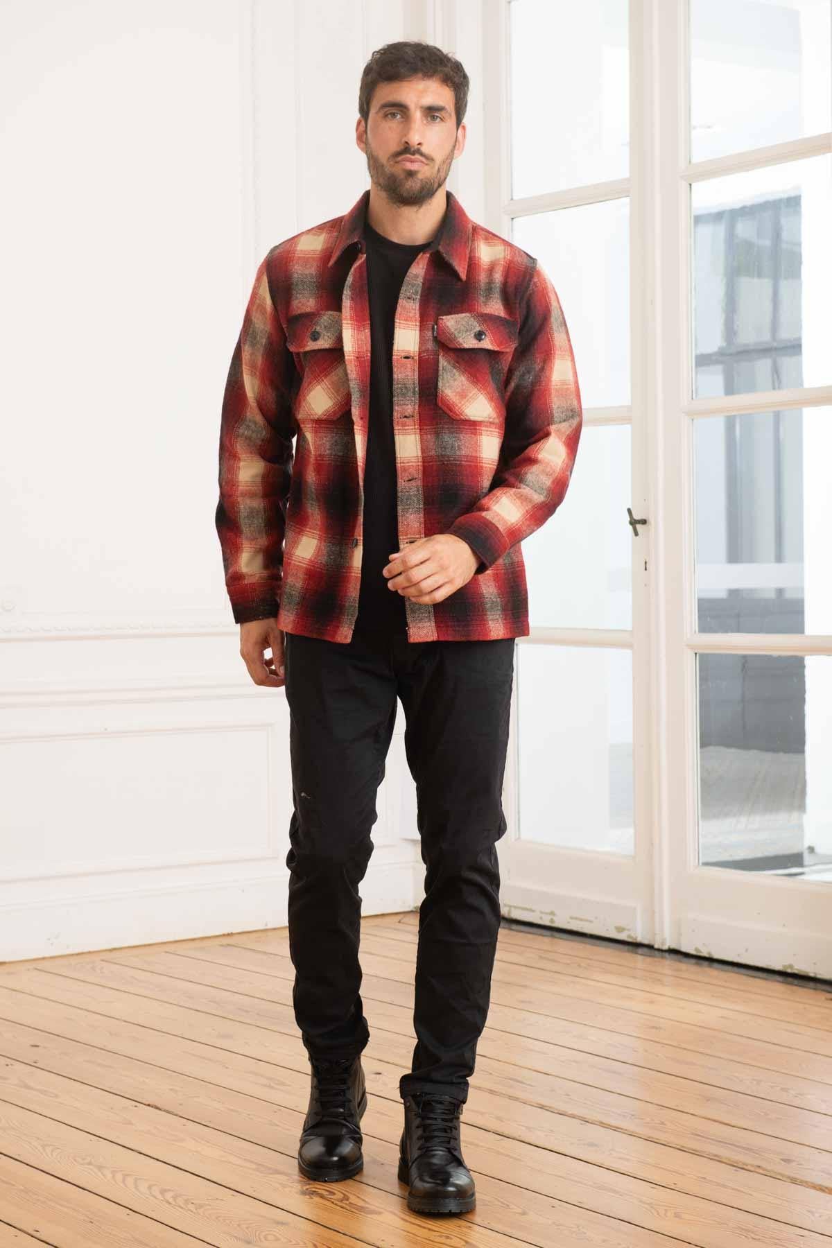 Red check overshirt - Image n°2