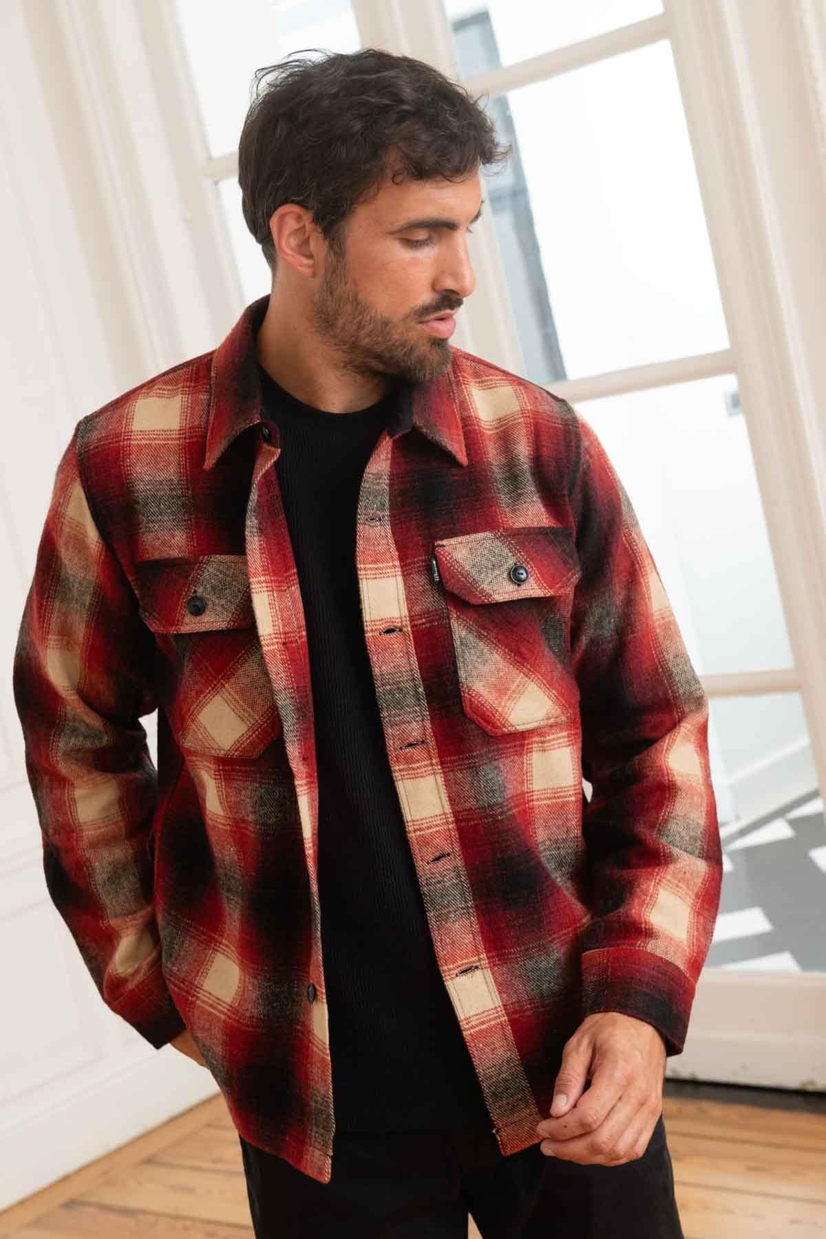 Red check overshirt - Image n°1