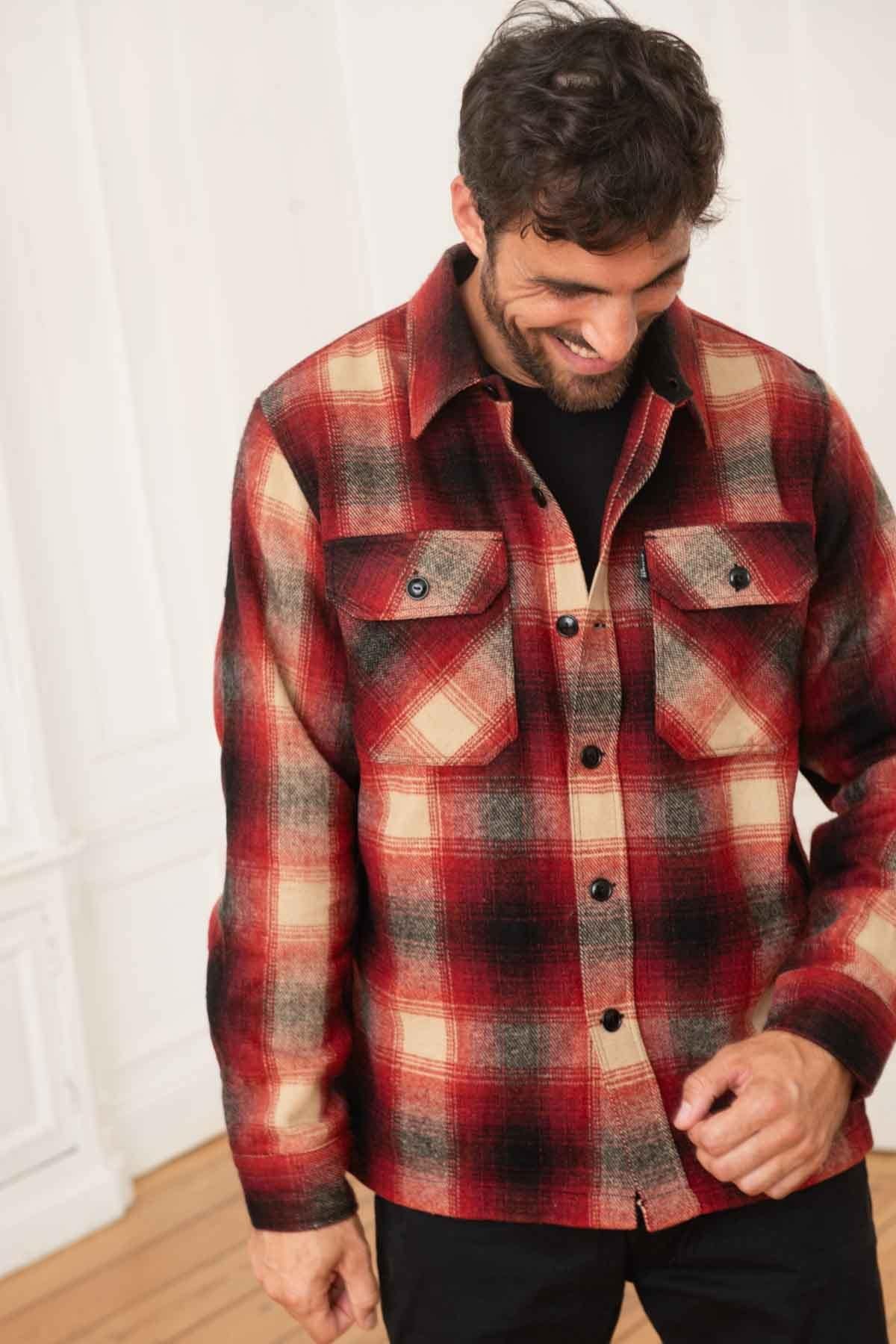 Red check overshirt - Image n°3