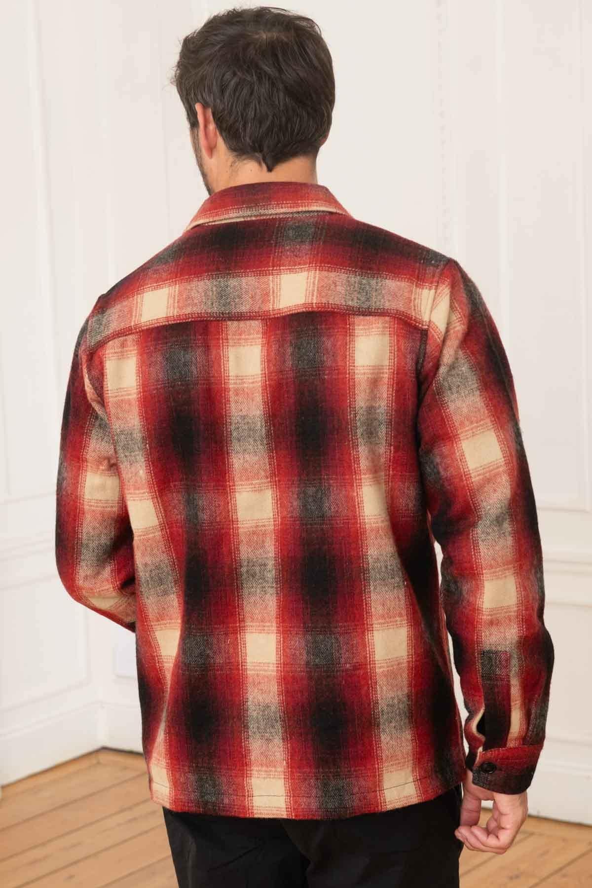 Red check overshirt - Image n°4