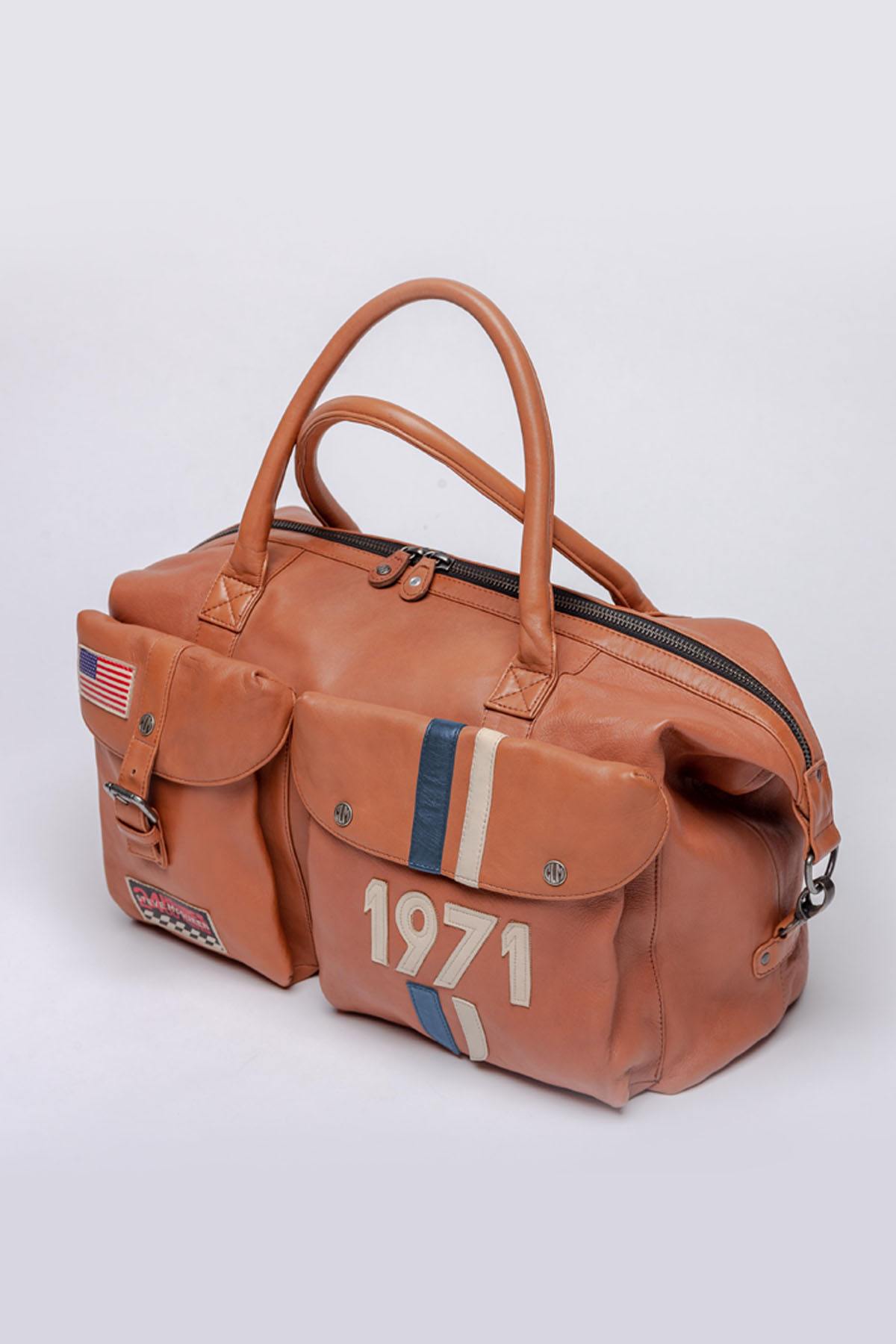 Cognac-colored Steve McQueen leather bag - Image n°5