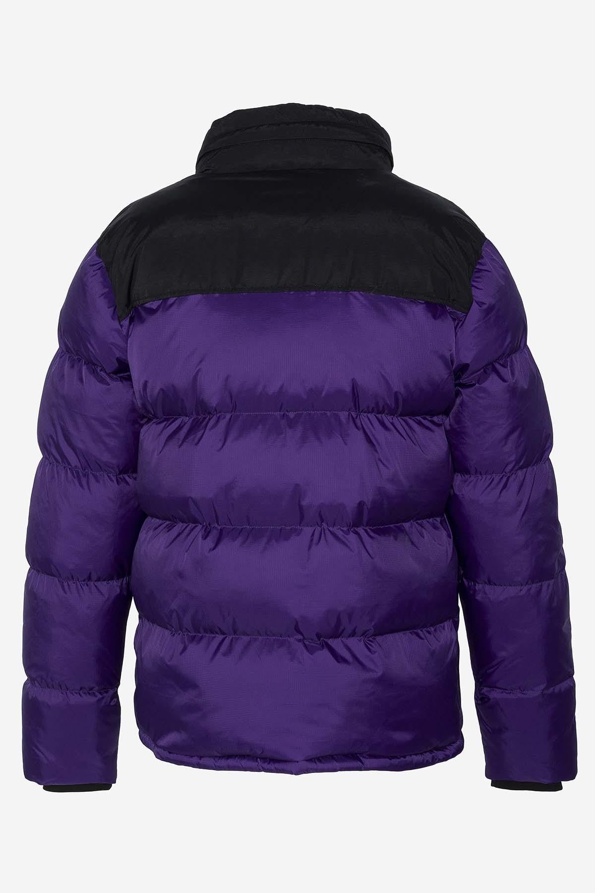 Purple down jacket with black shoulders - Image n°8