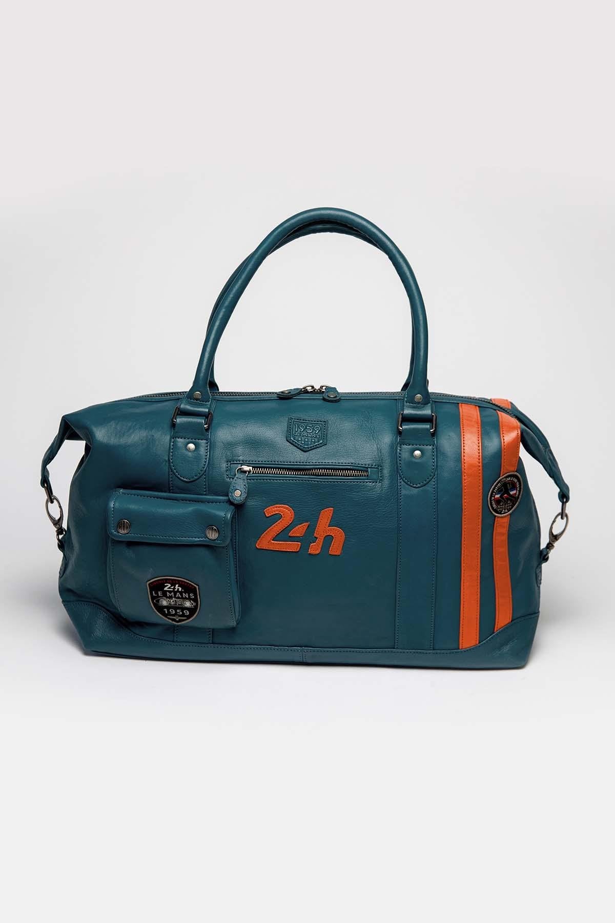 Royal blue and orange racing travel bag - Image n°1