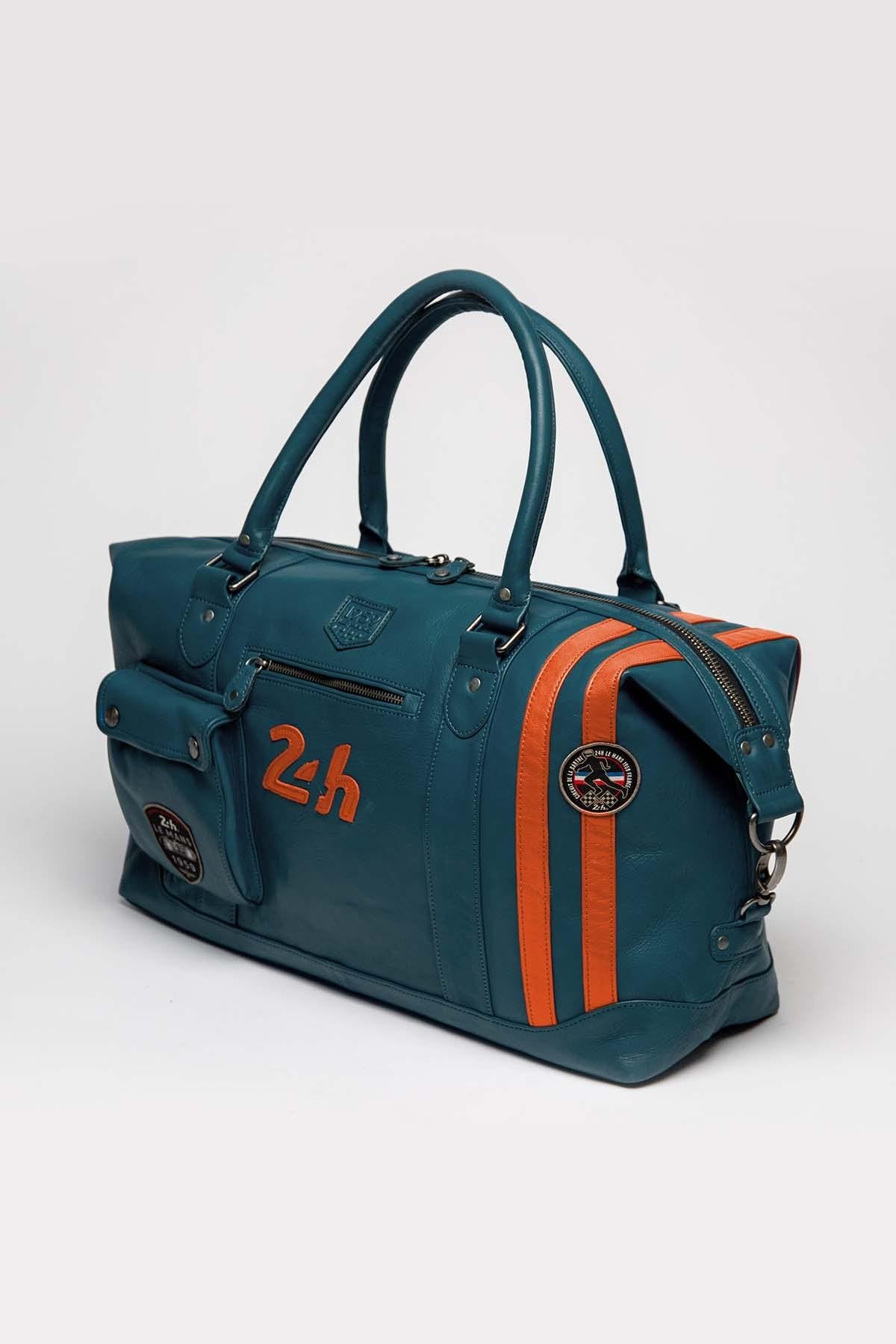 Royal blue and orange racing travel bag - Image n°4