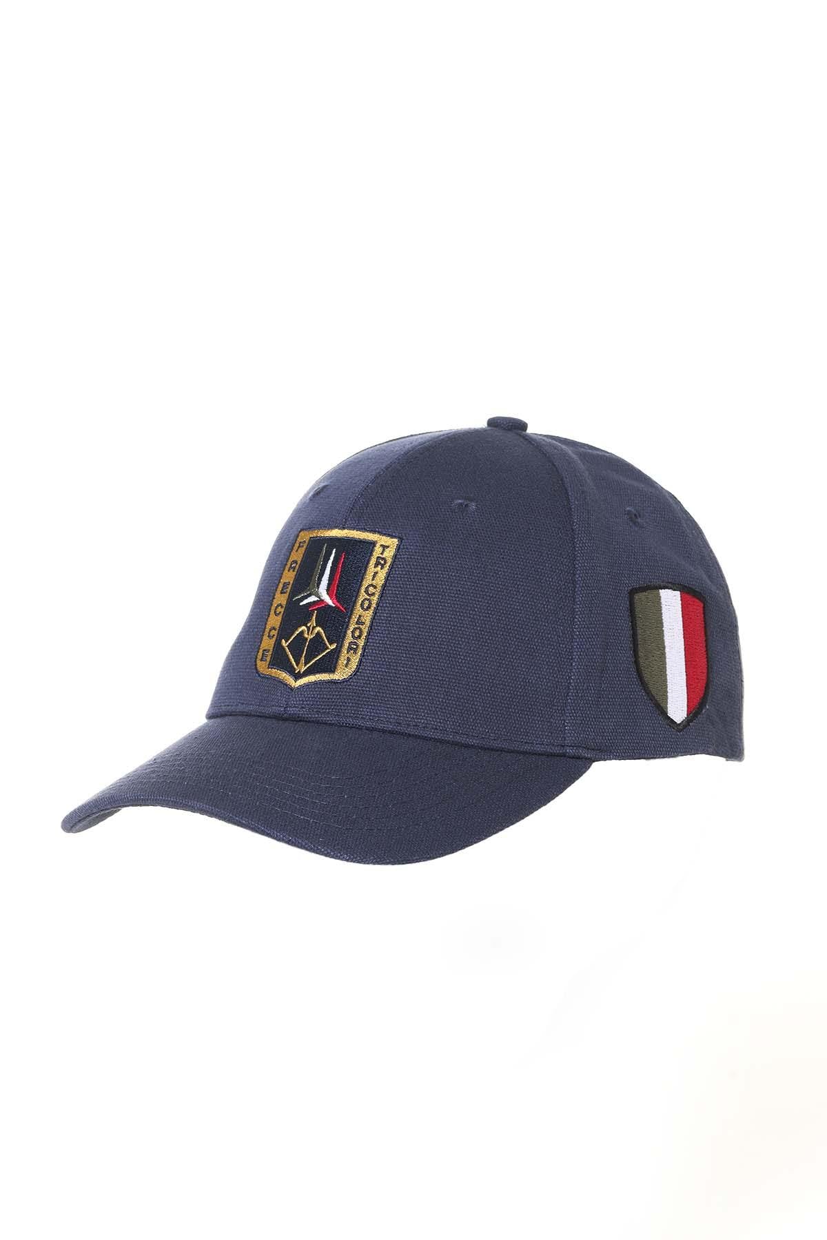 Blue cap with patches - Image n°1