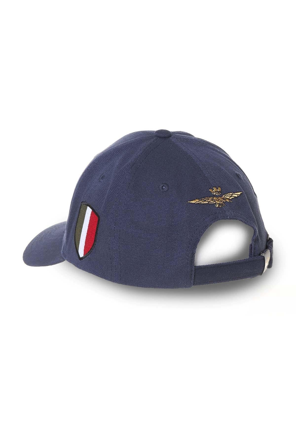 Blue cap with patches - Image n°2