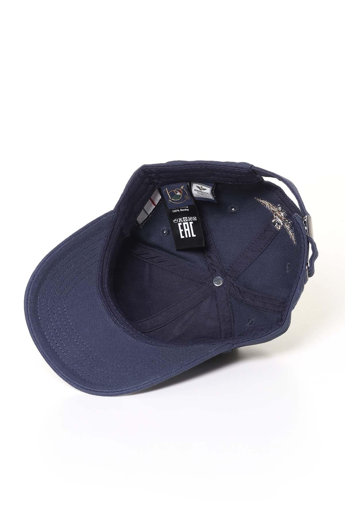 Blue cap with patches - Image n°3