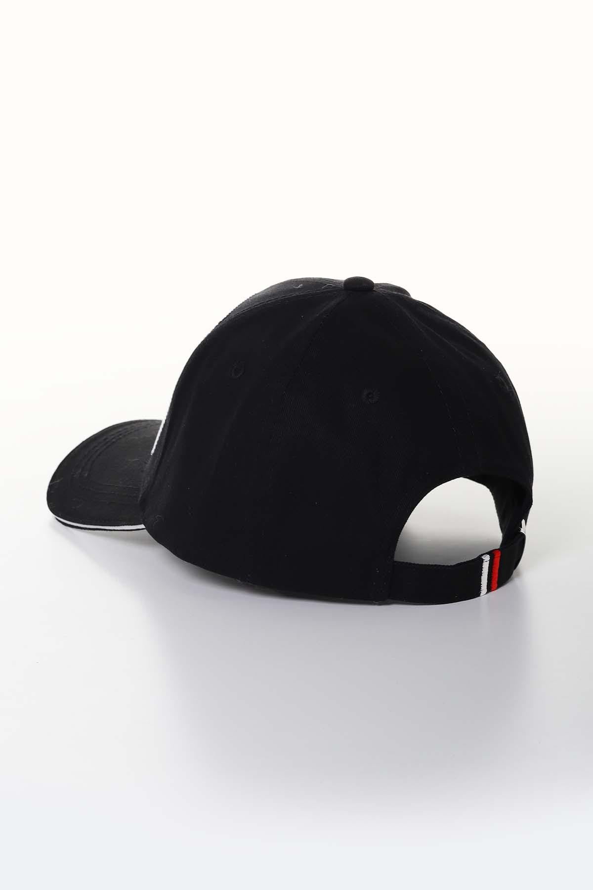 Black cotton cap embroidered number 20 - Image n°2