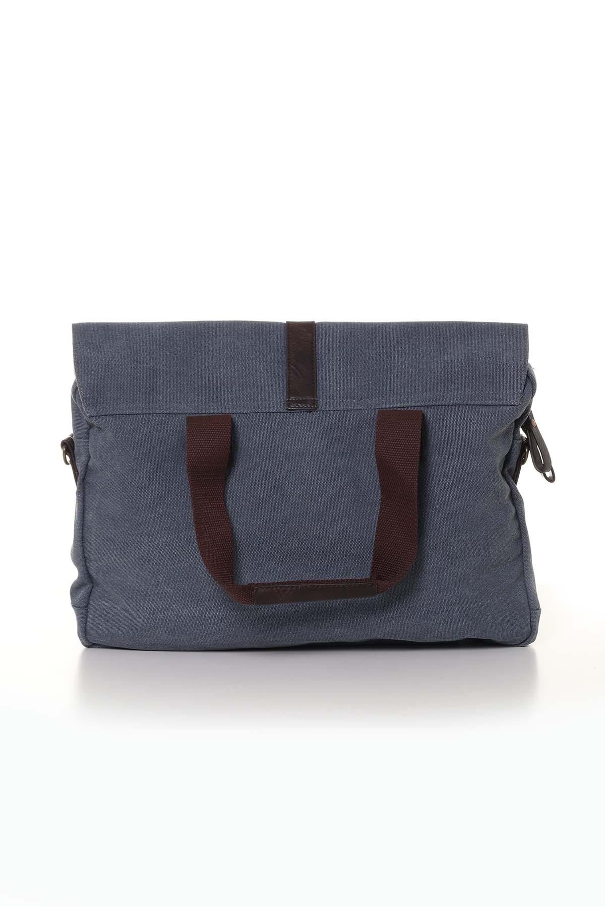 Blue vintage style satchel - Image n°4