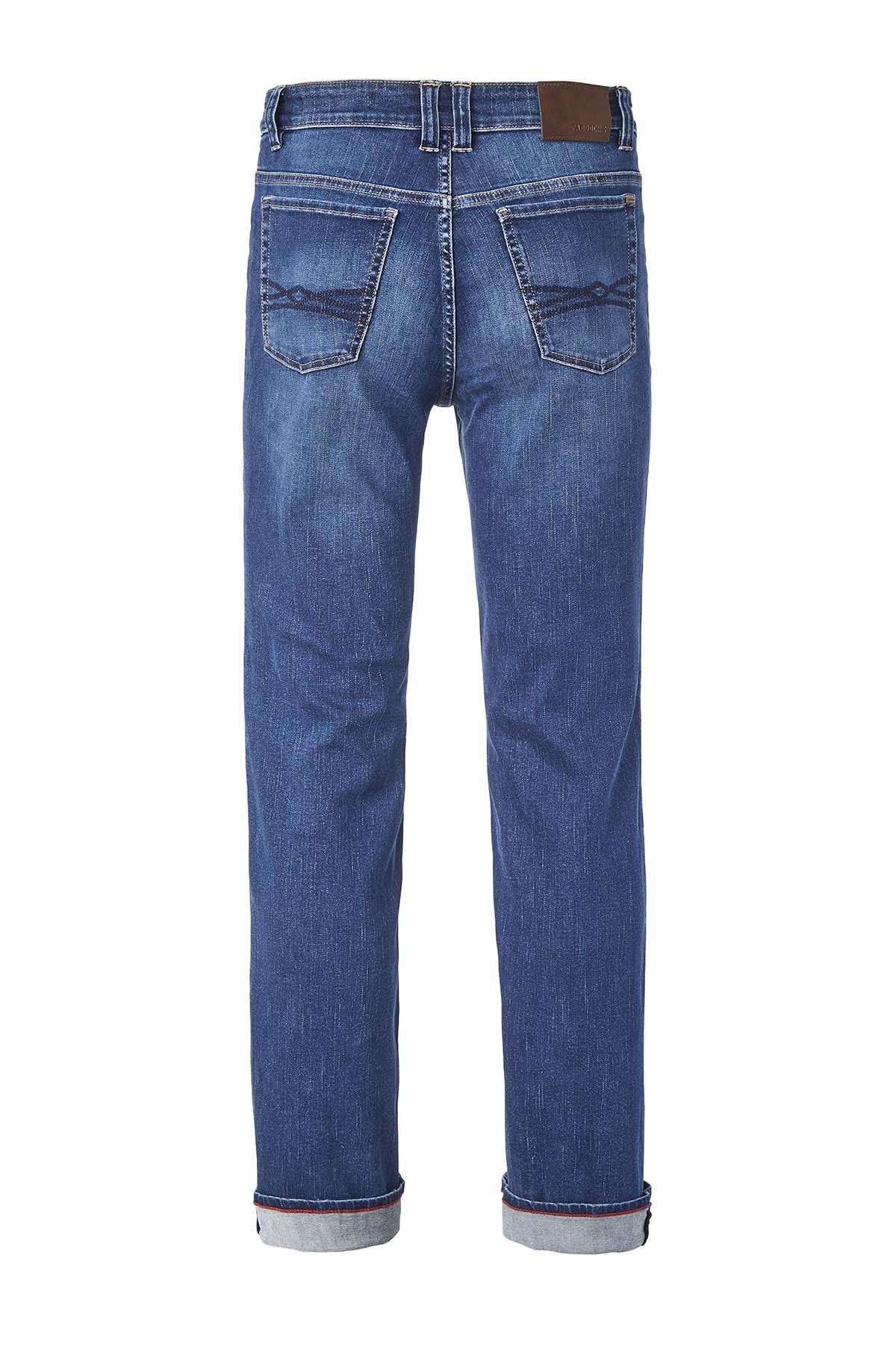 Classic blue cotton jeans for men - Image n°4