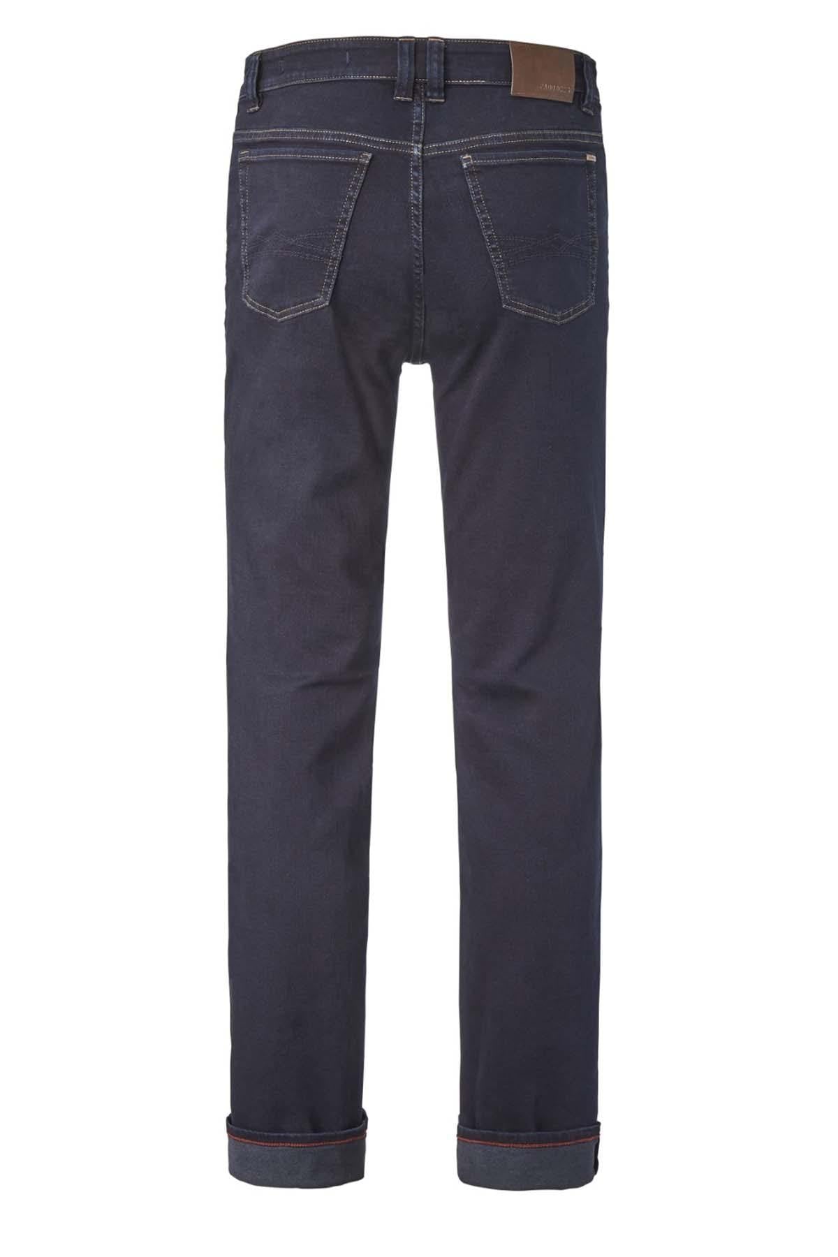 Classic dark blue cotton jeans for men - Image n°6