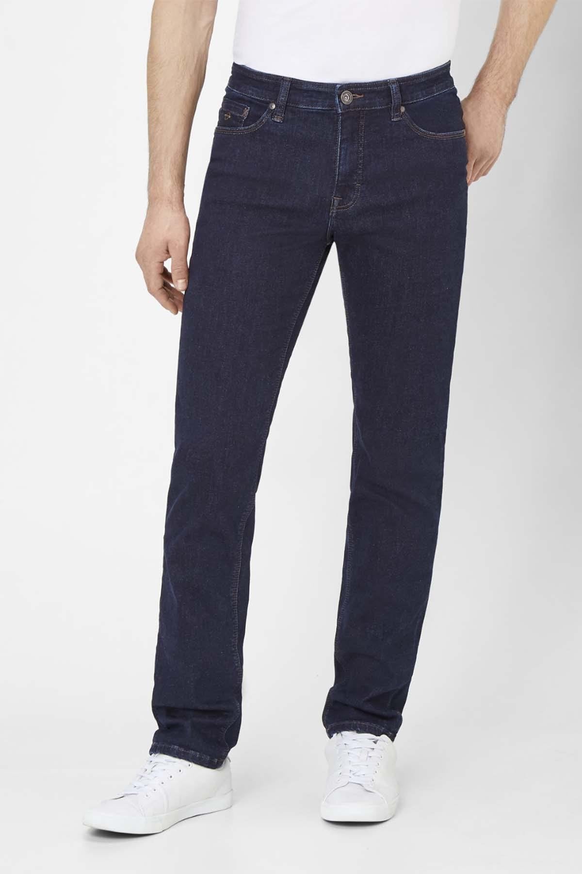 Classic slim fit cotton jeans for men - Image n°1