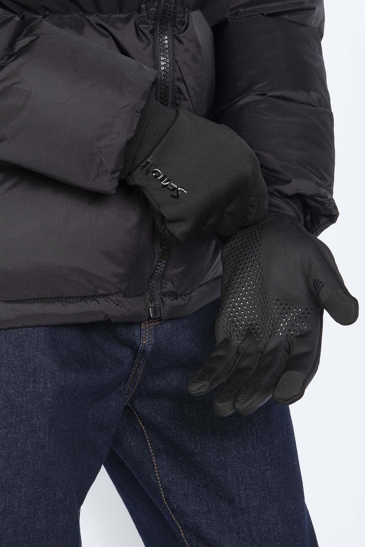 Black gloves with non-slip nubs - Image n°1