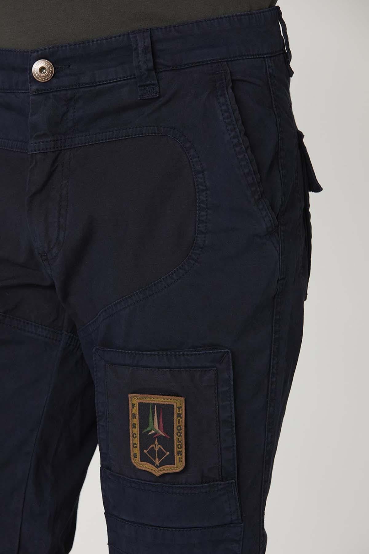 Dark blue aviator/astronaut style pants for men - Image n°2