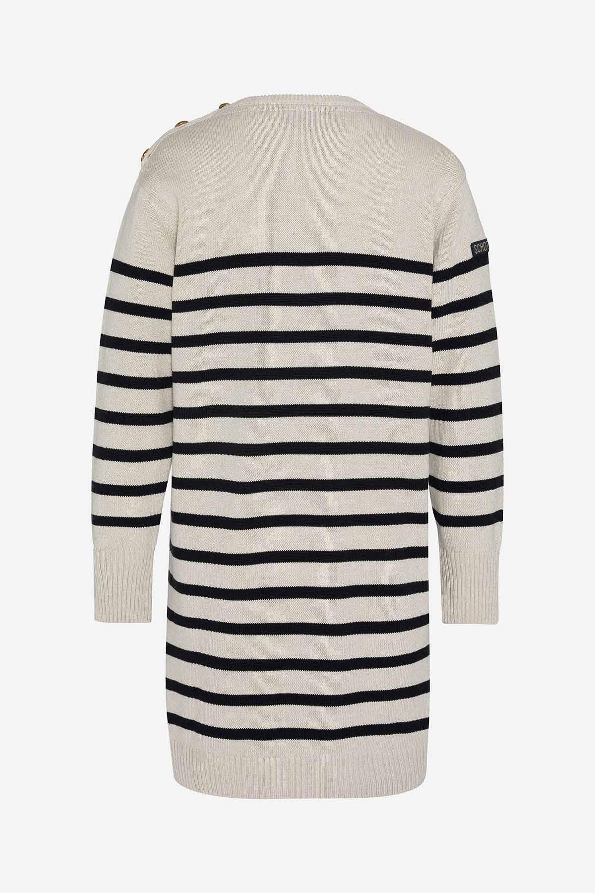 Striped sweater dress for women - Image n°2