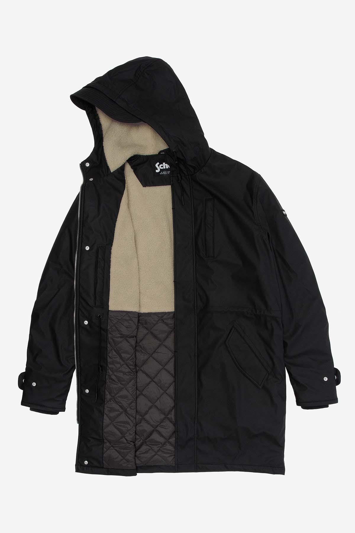 Long black windbreaker for men - Image n°7