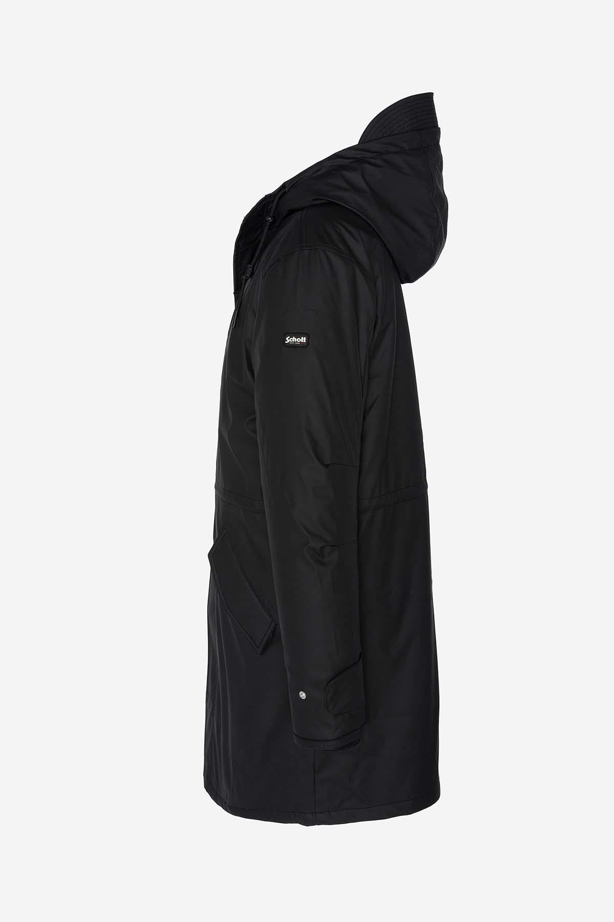 Long black windbreaker for men - Image n°8