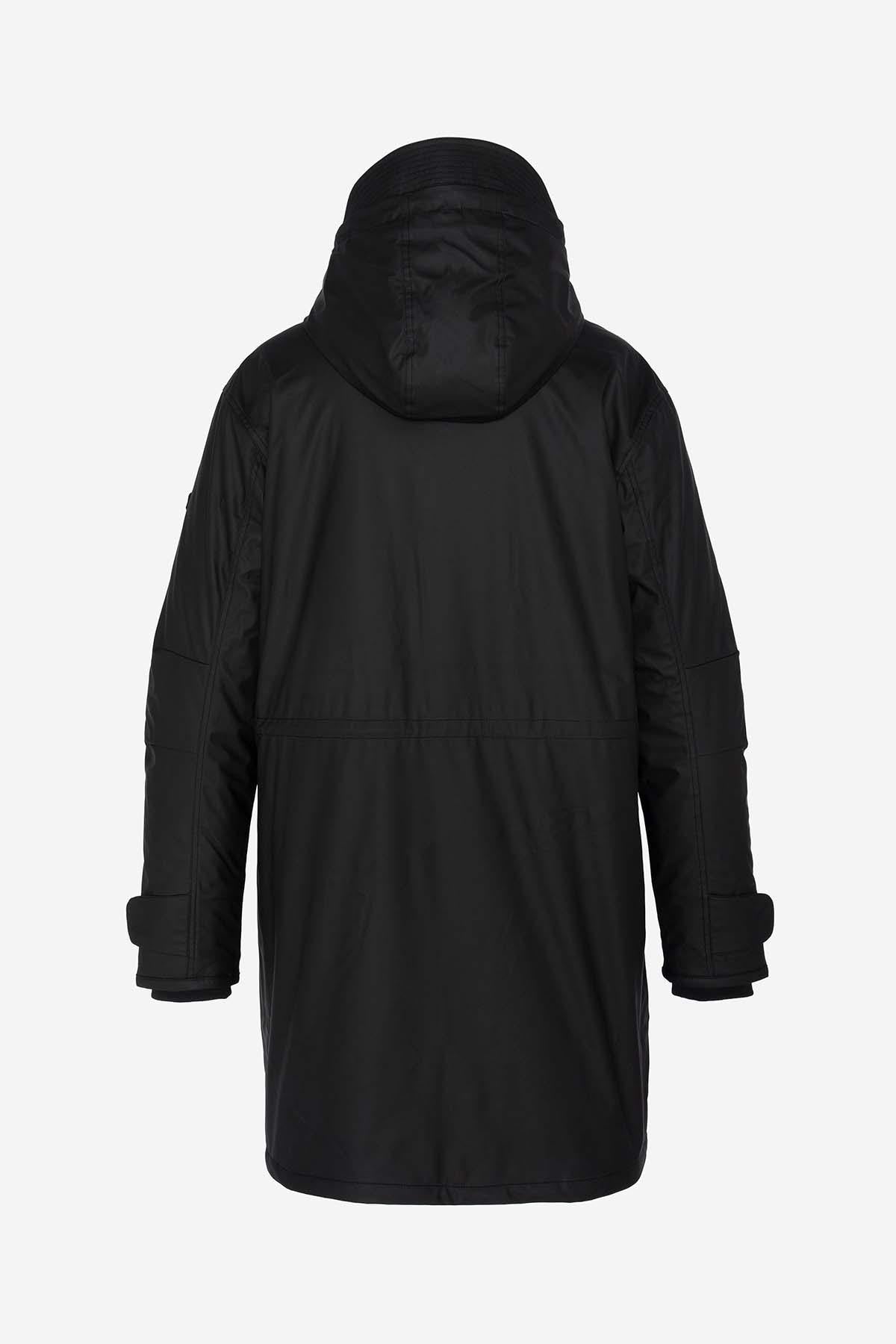 Long black windbreaker for men - Image n°9