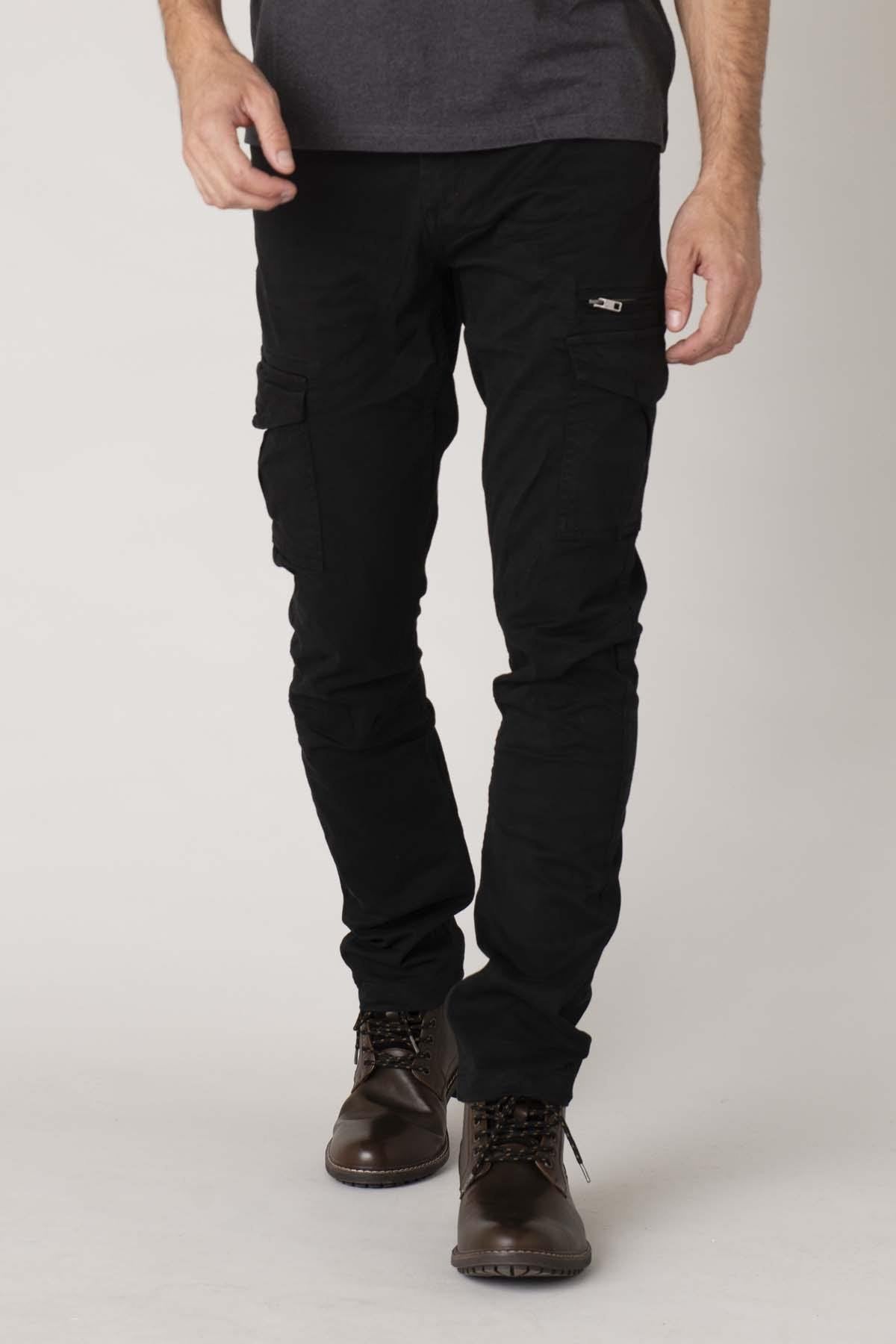 Black pants with aviator pockets - Image n°1