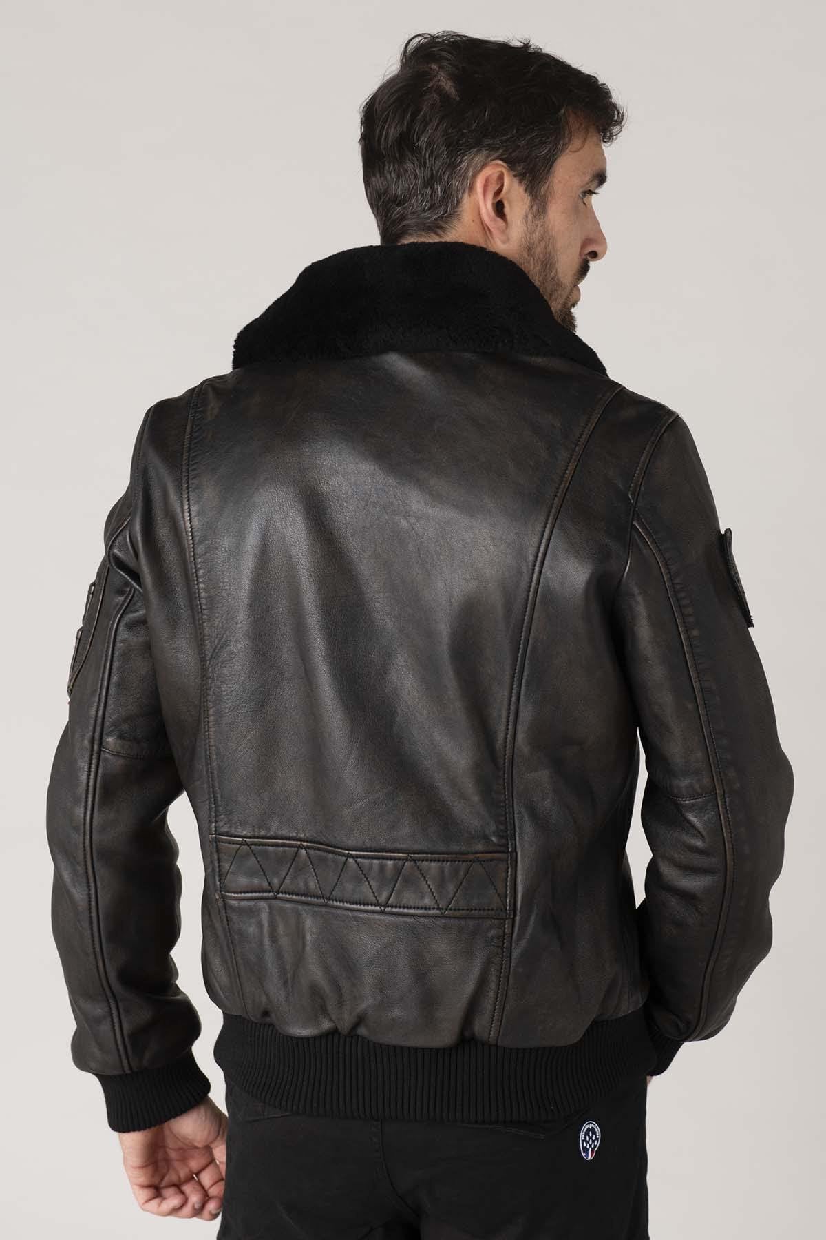 Mythical leather bomber jacket from the Patrouille de France - Image n°6