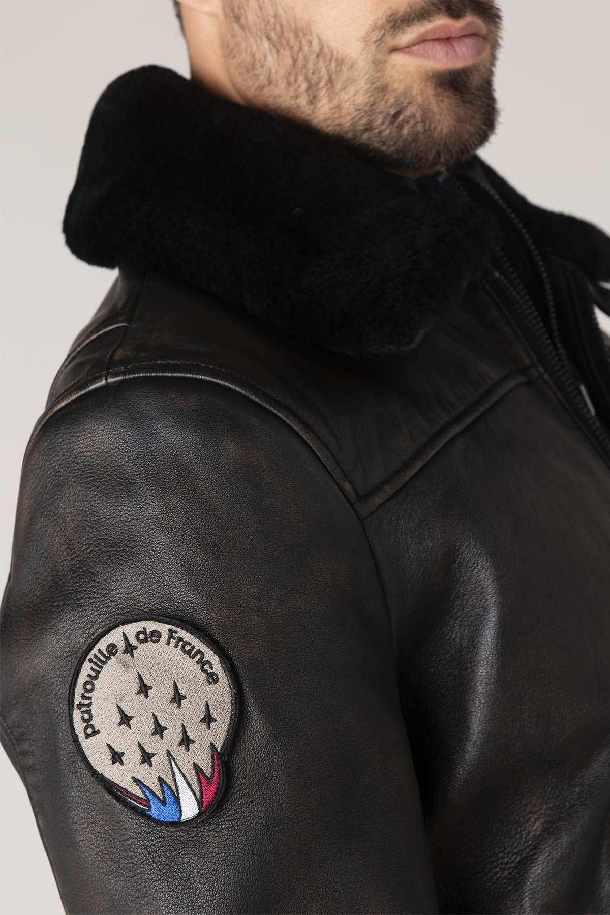 Mythical leather bomber jacket from the Patrouille de France - Image n°4