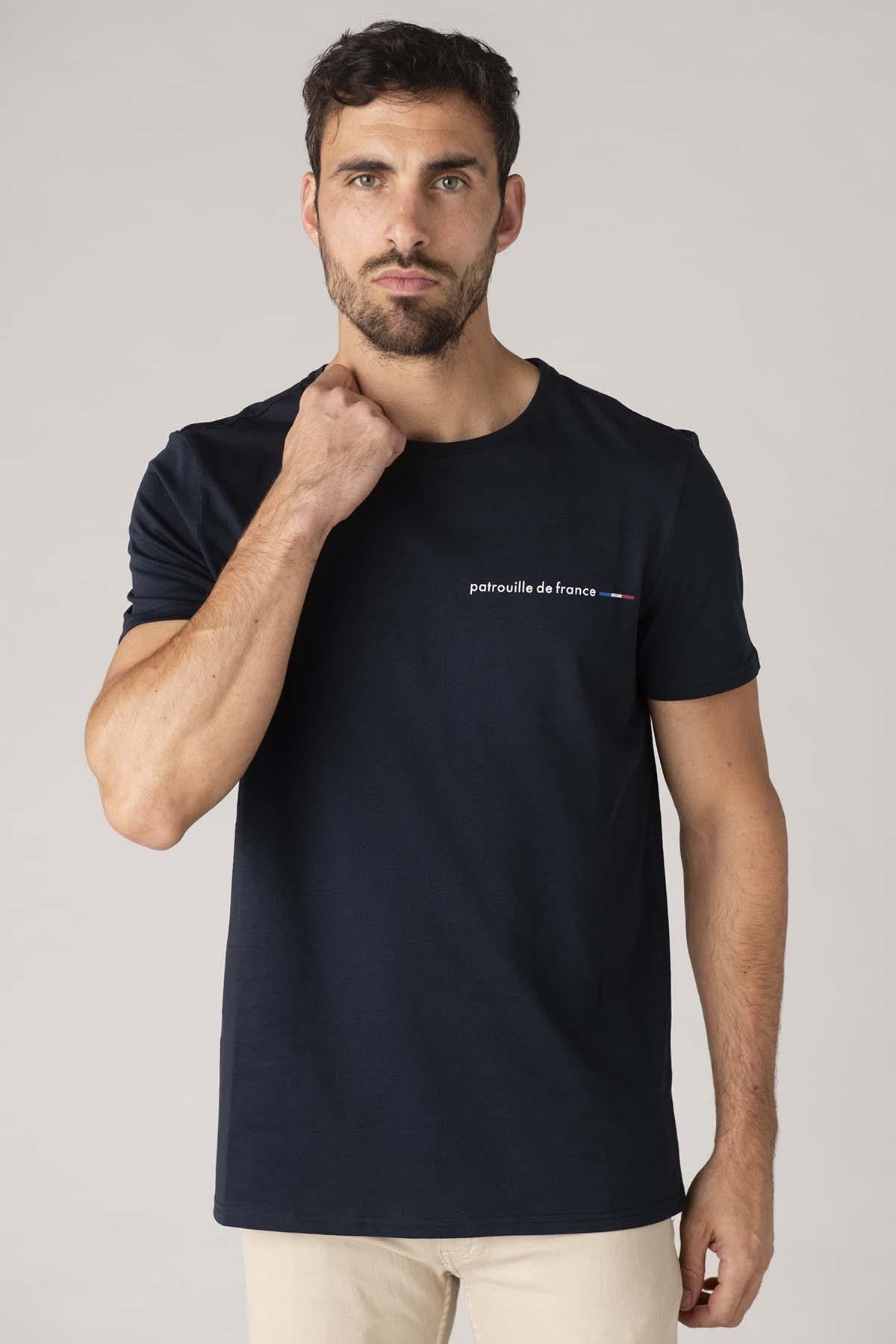 Cotton T-shirt with aviation compass motif - Image n°1