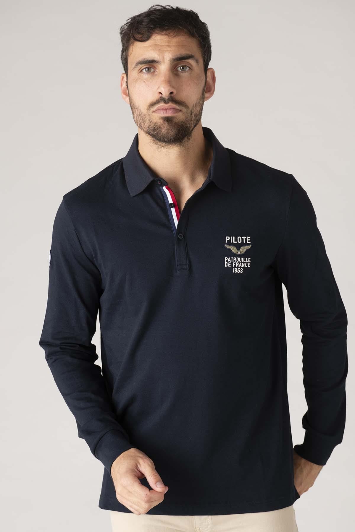 Navy blue polo shirt from the Patrouille de France - Image n°1