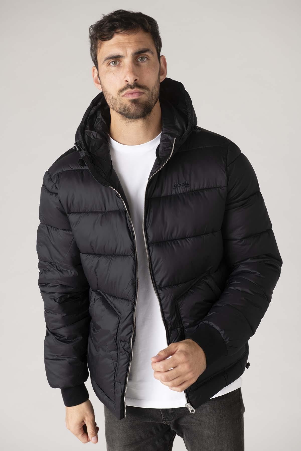 Black recycled nylon down jacket - Image n°3