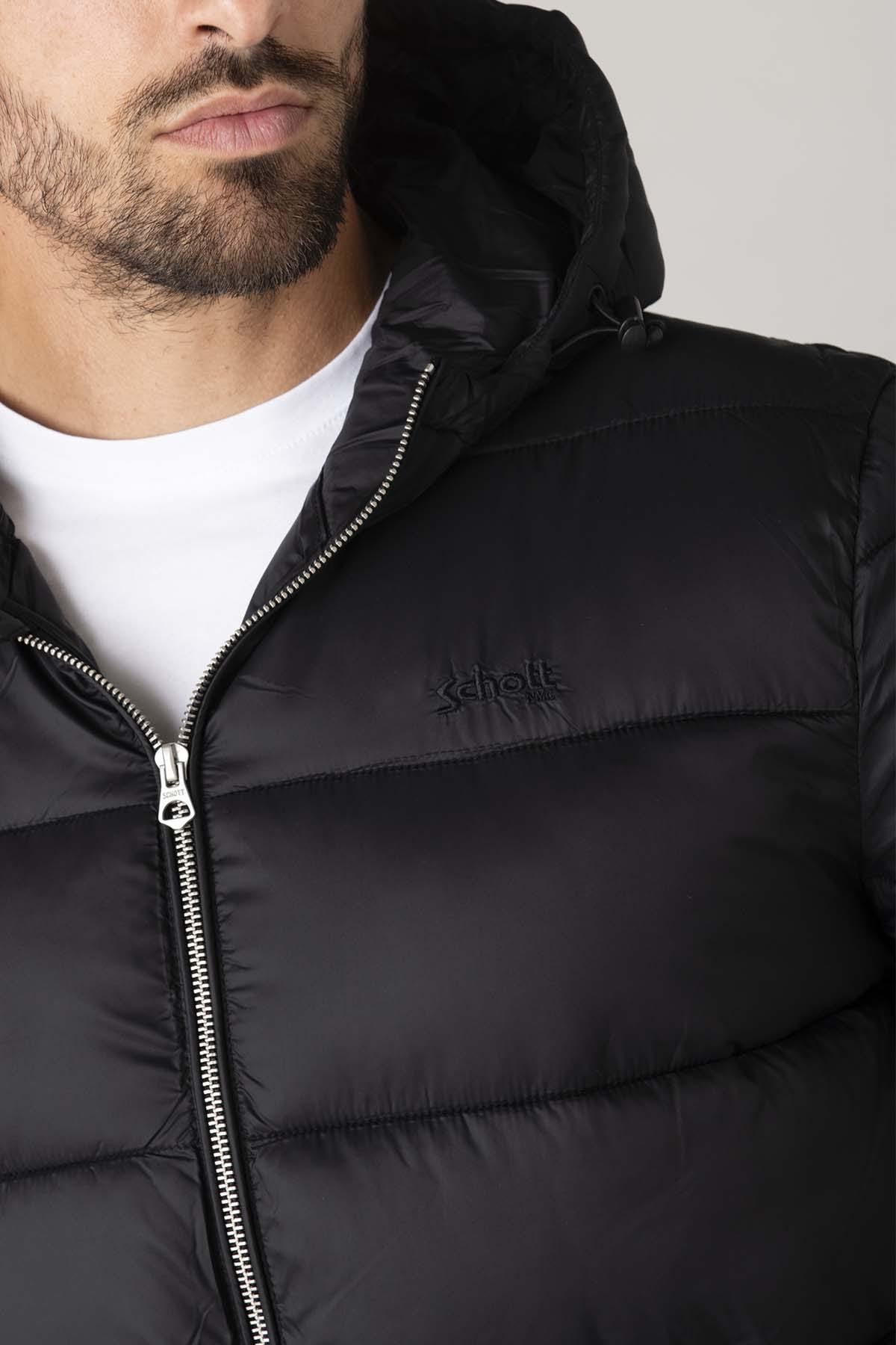 Black recycled nylon down jacket - Image n°5