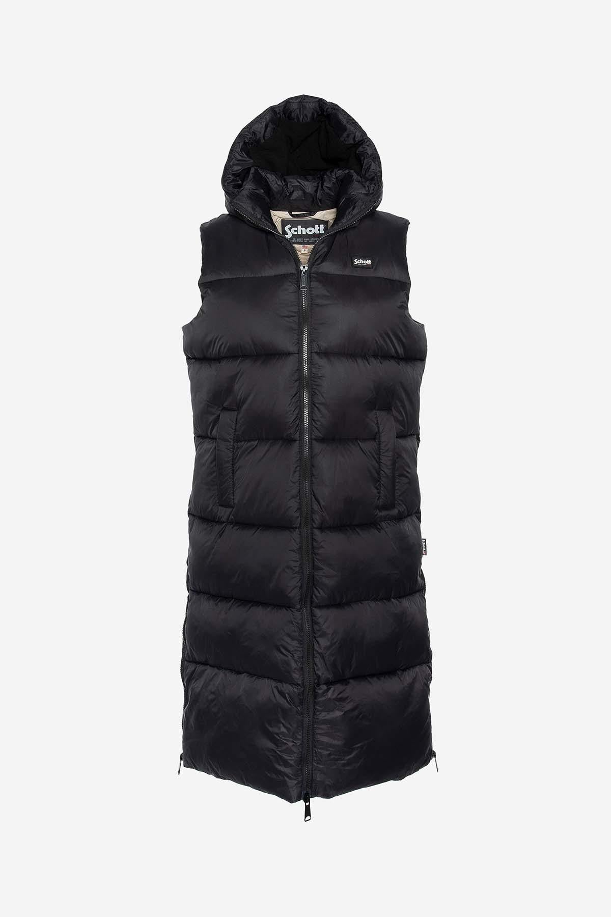 Long sleeveless down jacket for women - Image n°1