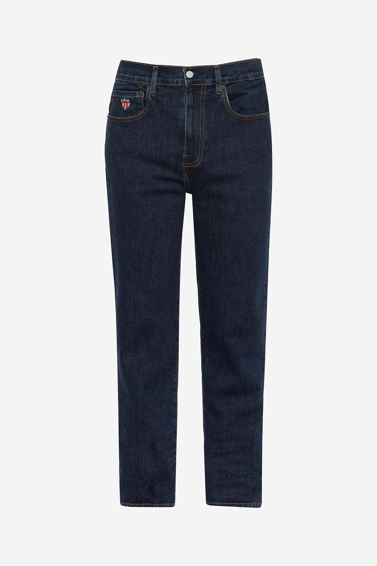 Straight cut raw denim jeans - Image n°1