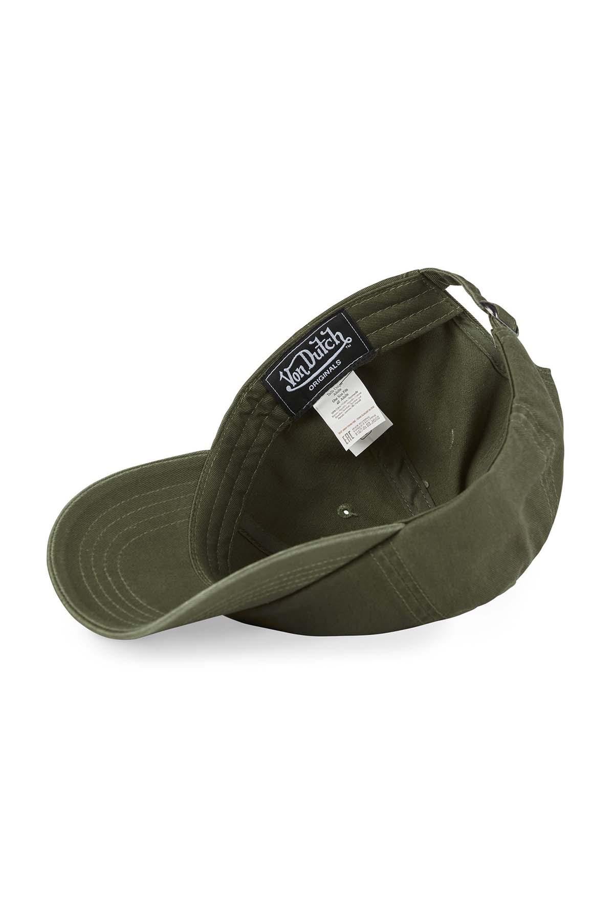 Green embroidered cotton cap - Image n°5